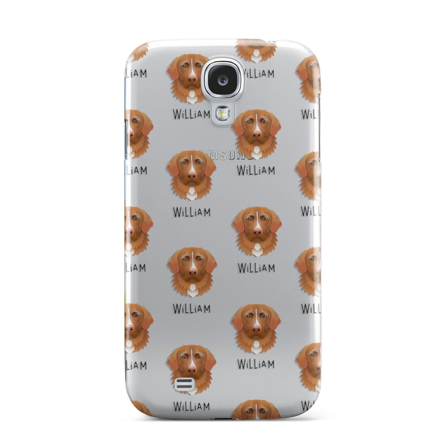 Nova Scotia Duck Tolling Retriever Icon with Name Samsung Galaxy S4 Case