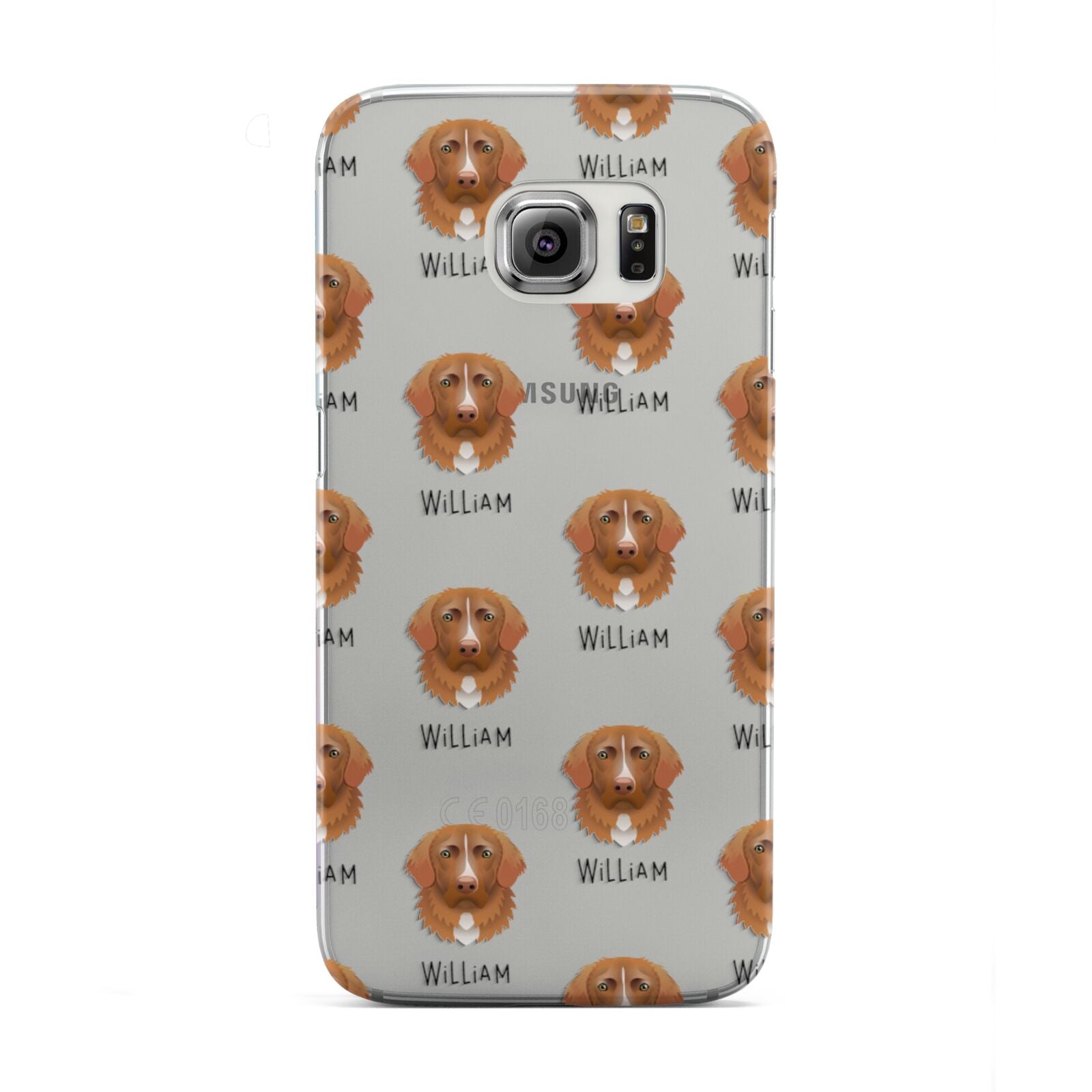 Nova Scotia Duck Tolling Retriever Icon with Name Samsung Galaxy S6 Edge Case