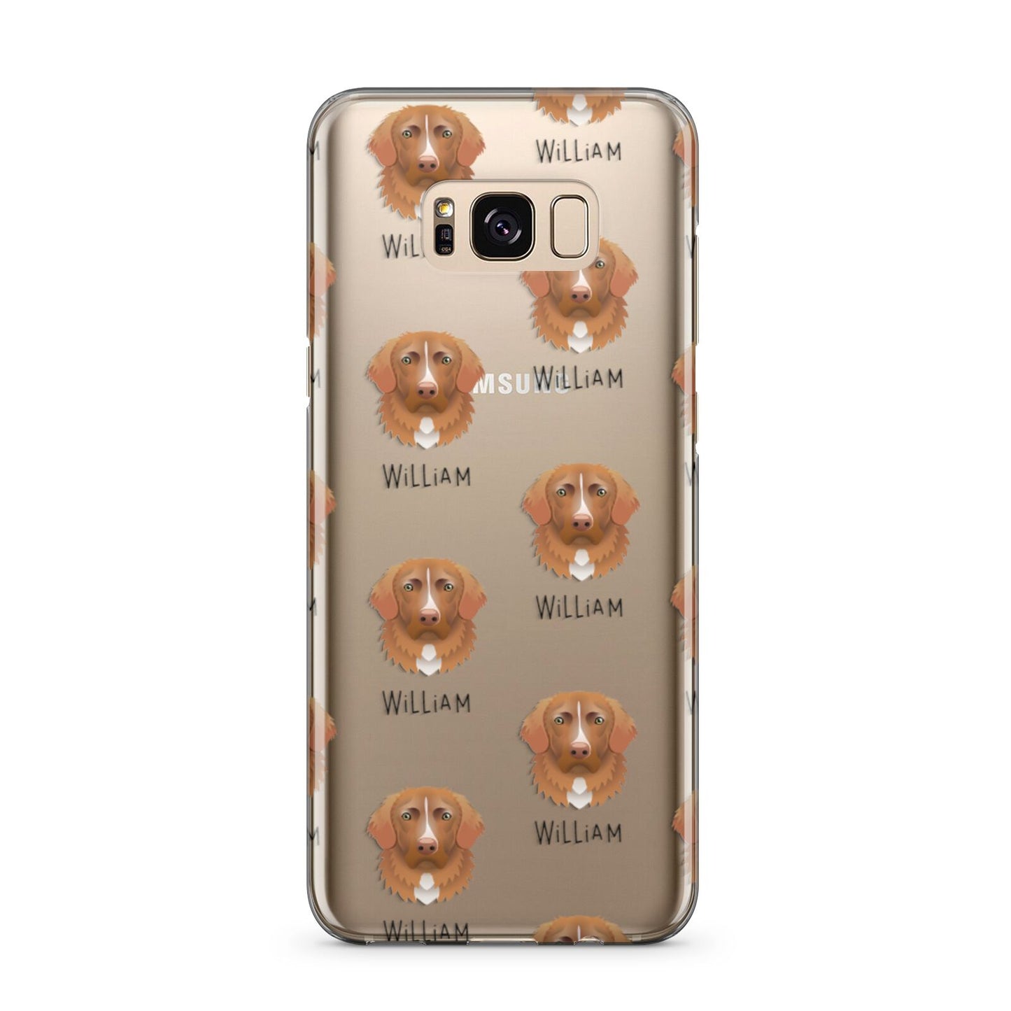 Nova Scotia Duck Tolling Retriever Icon with Name Samsung Galaxy S8 Plus Case