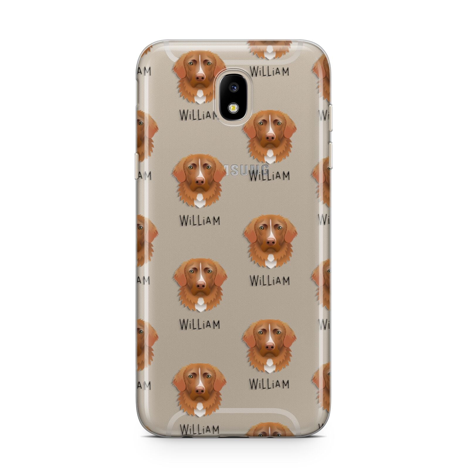 Nova Scotia Duck Tolling Retriever Icon with Name Samsung J5 2017 Case