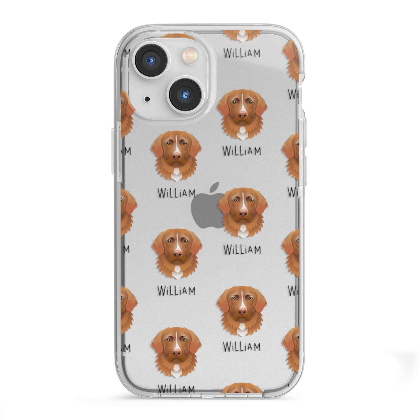 Nova Scotia Duck Tolling Retriever Icon with Name iPhone 13 Mini TPU Impact Case with White Edges