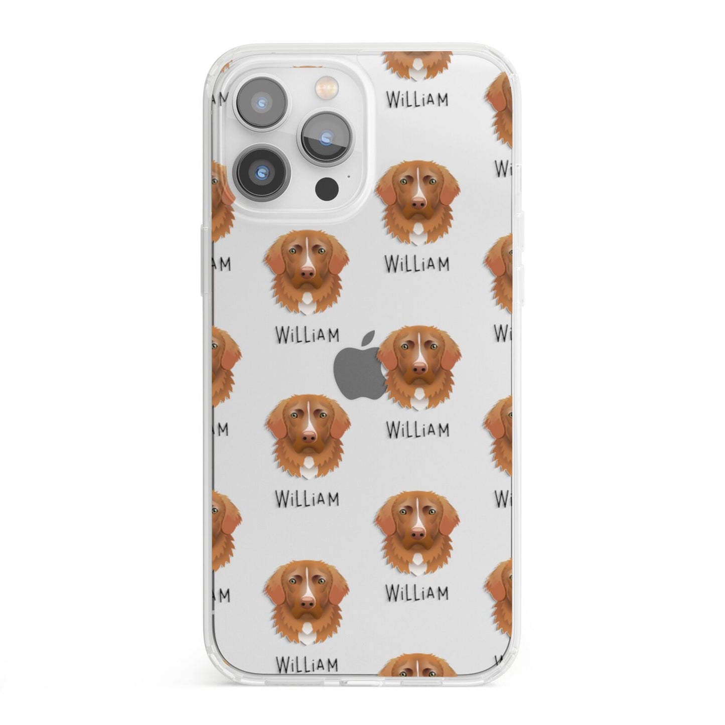 Nova Scotia Duck Tolling Retriever Icon with Name iPhone 13 Pro Max Clear Bumper Case