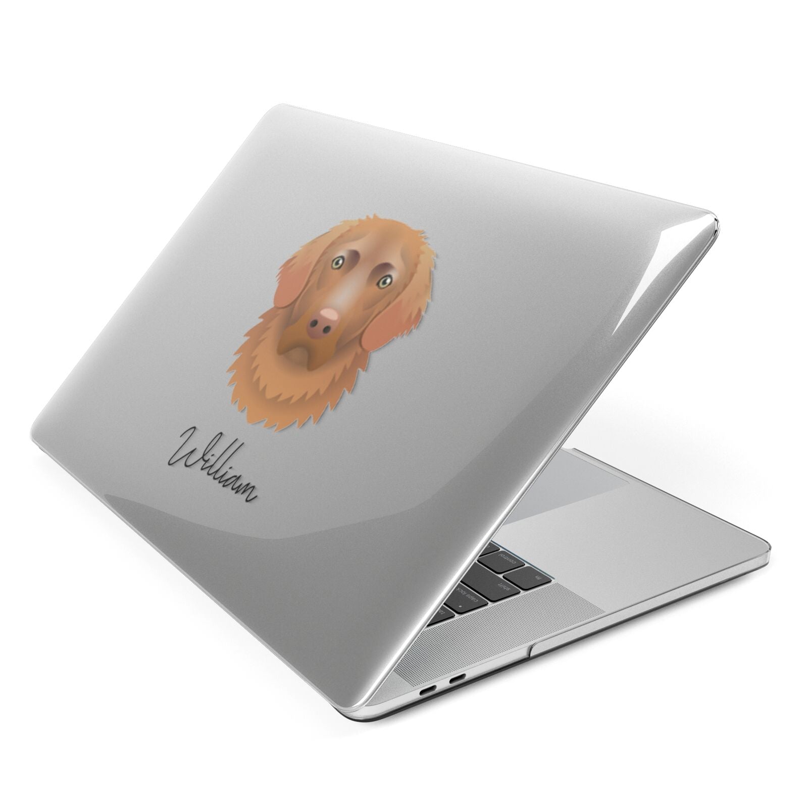 Nova Scotia Duck Tolling Retriever Personalised Apple MacBook Case Side View