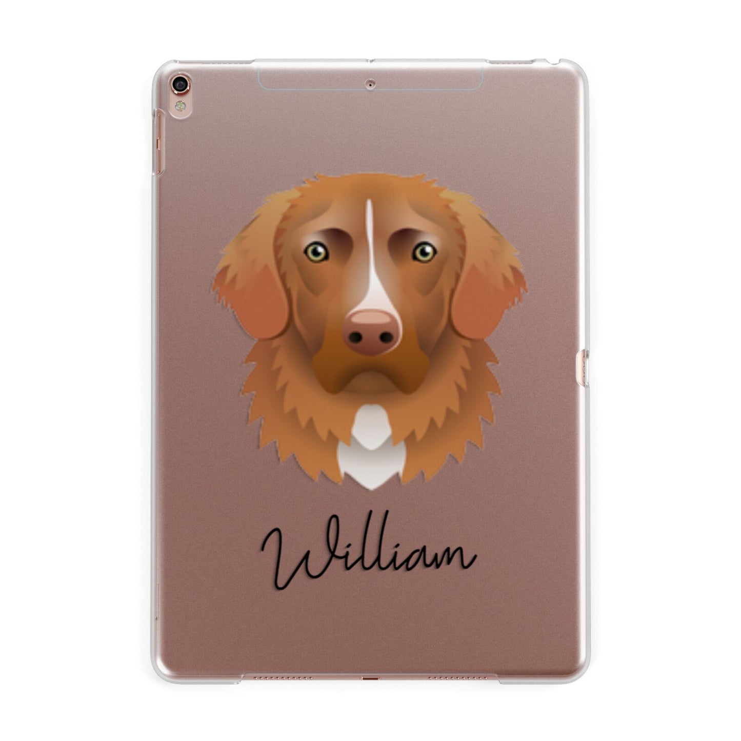 Nova Scotia Duck Tolling Retriever Personalised Apple iPad Rose Gold Case