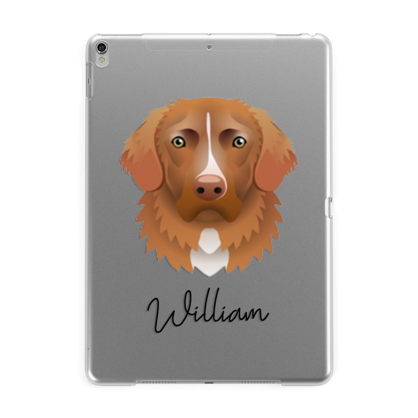 Nova Scotia Duck Tolling Retriever Personalised Apple iPad Silver Case