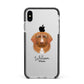 Nova Scotia Duck Tolling Retriever Personalised Apple iPhone Xs Max Impact Case Black Edge on Silver Phone