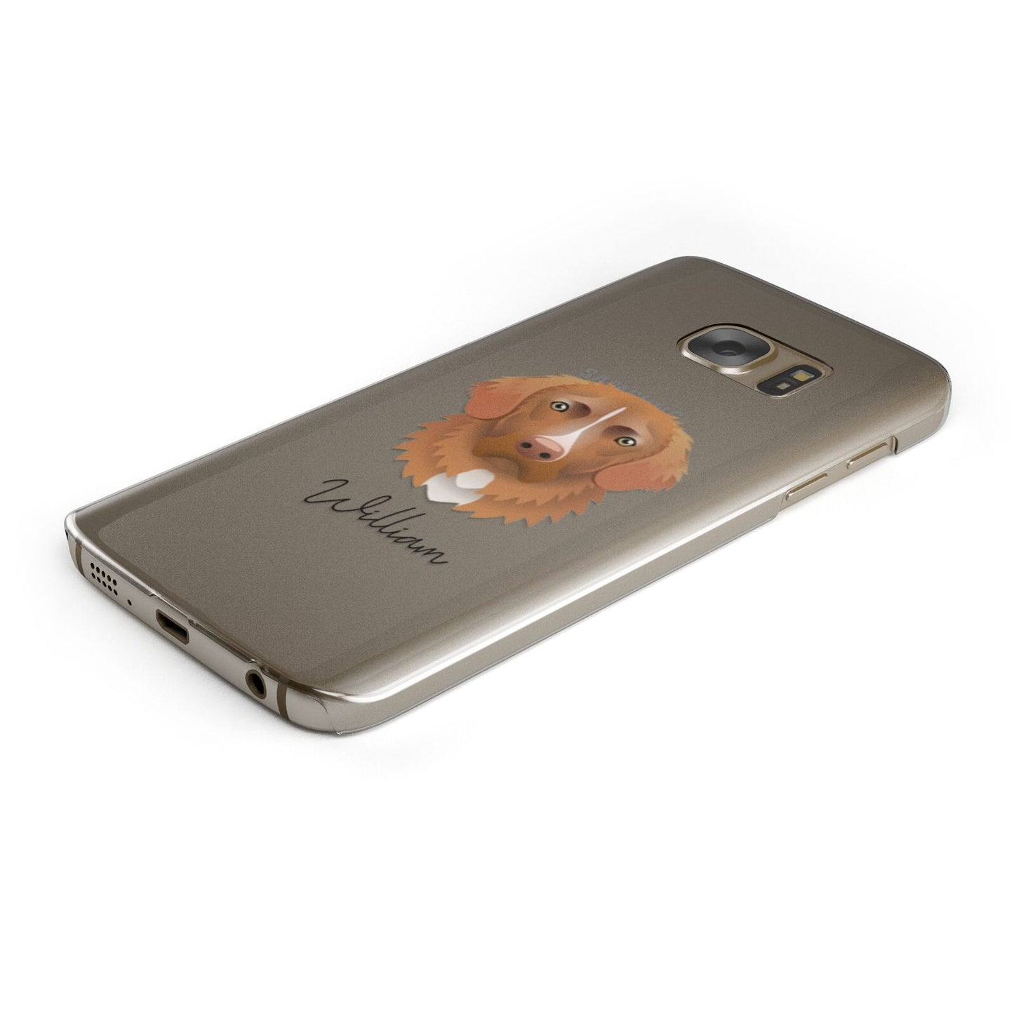 Nova Scotia Duck Tolling Retriever Personalised Samsung Galaxy Case Bottom Cutout