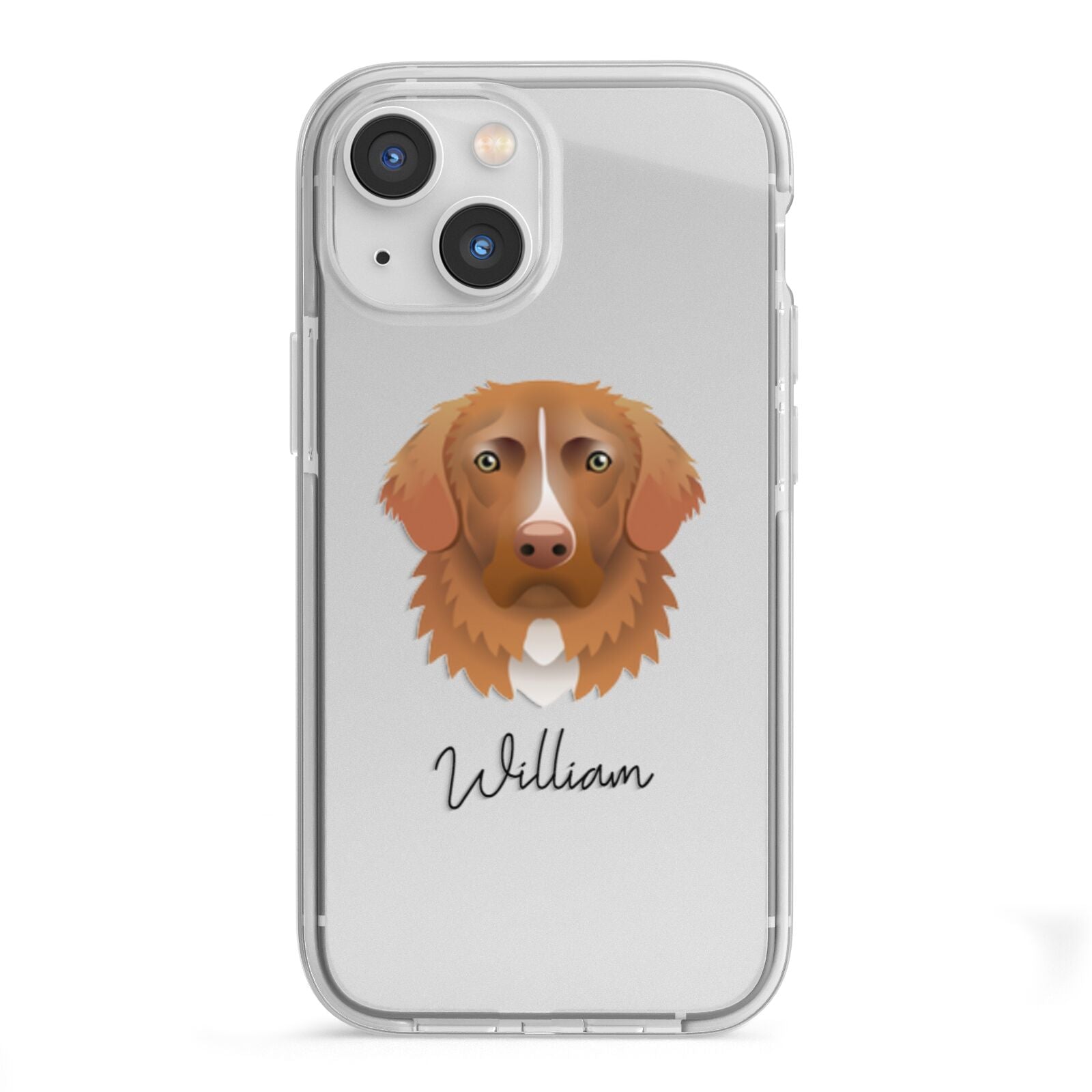 Nova Scotia Duck Tolling Retriever Personalised iPhone 13 Mini TPU Impact Case with White Edges