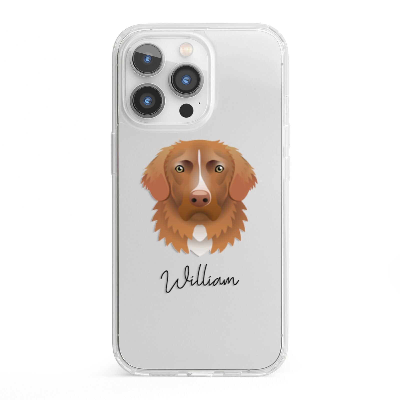 Nova Scotia Duck Tolling Retriever Personalised iPhone 13 Pro Clear Bumper Case