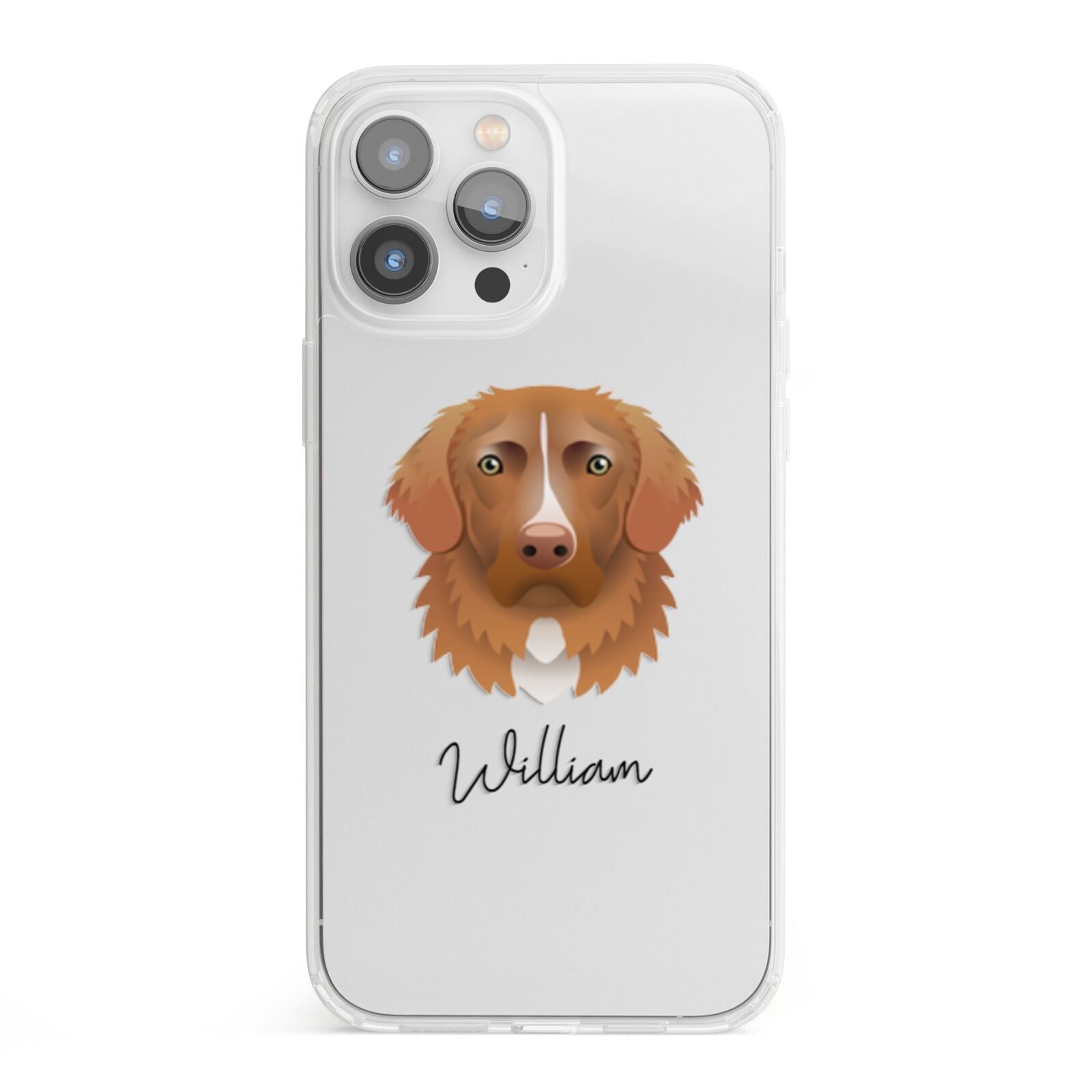 Nova Scotia Duck Tolling Retriever Personalised iPhone 13 Pro Max Clear Bumper Case