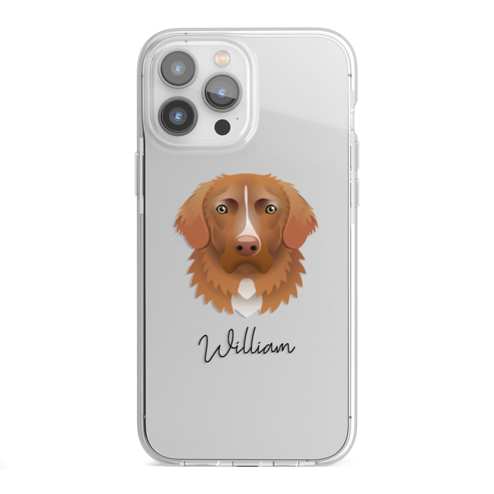 Nova Scotia Duck Tolling Retriever Personalised iPhone 13 Pro Max TPU Impact Case with White Edges