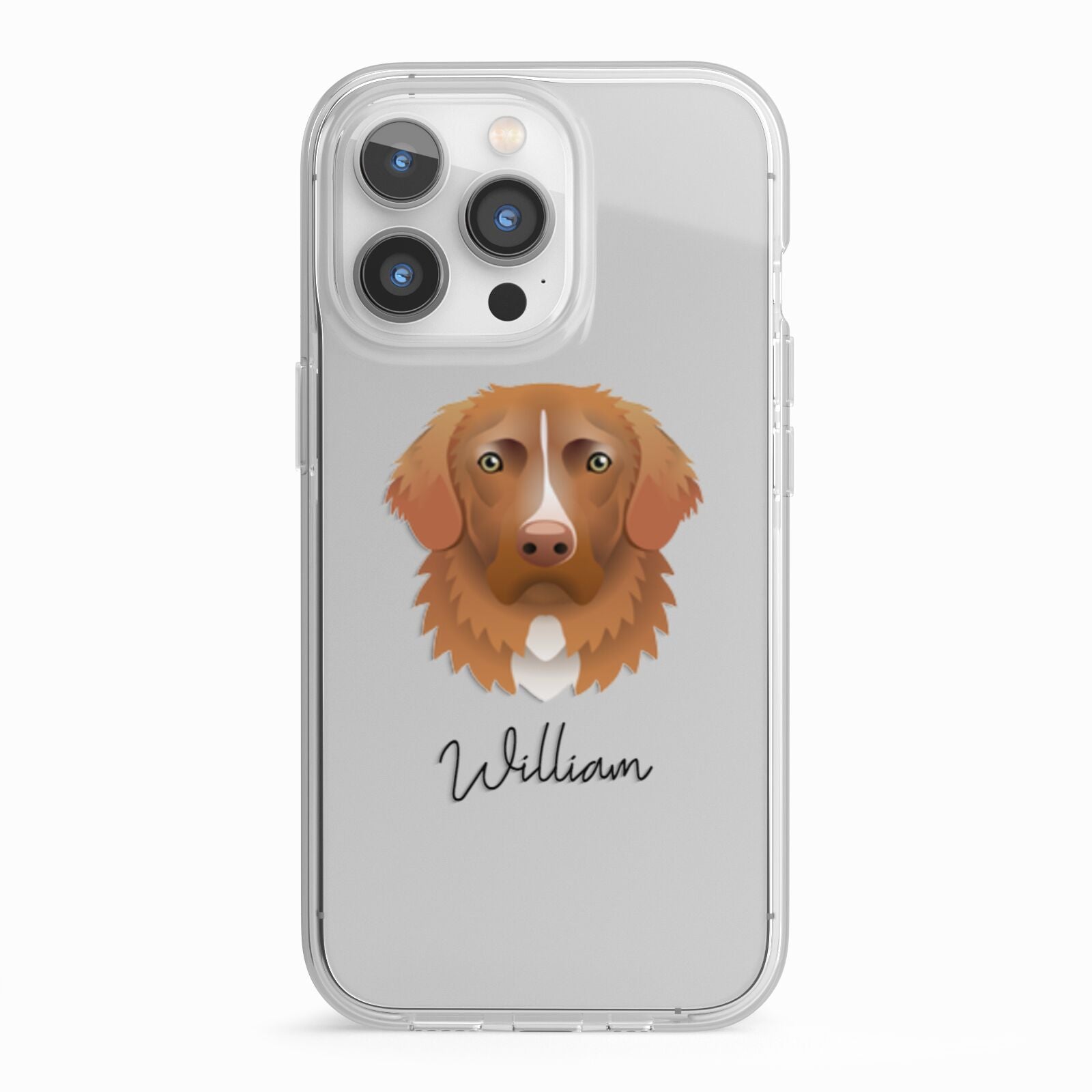 Nova Scotia Duck Tolling Retriever Personalised iPhone 13 Pro TPU Impact Case with White Edges