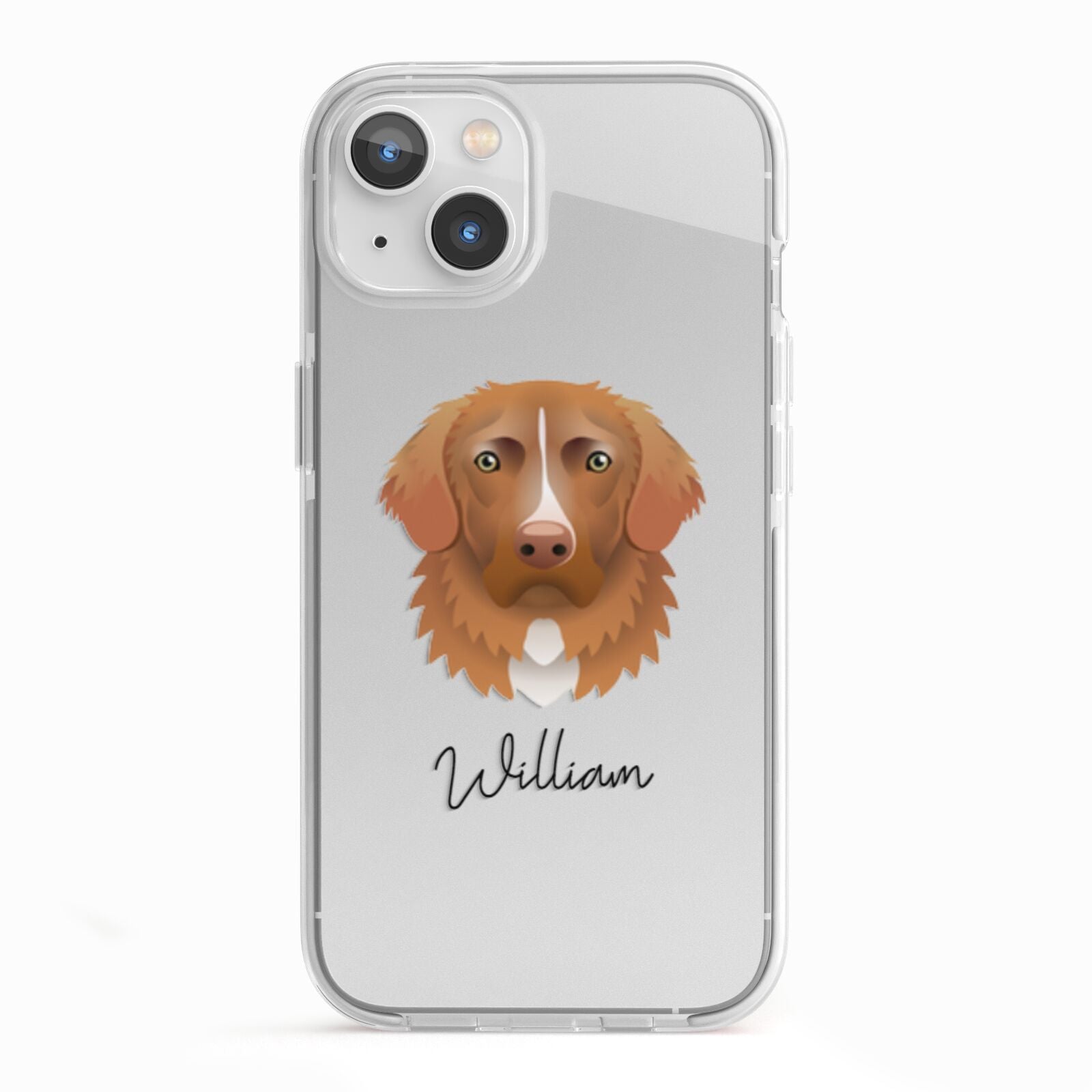 Nova Scotia Duck Tolling Retriever Personalised iPhone 13 TPU Impact Case with White Edges