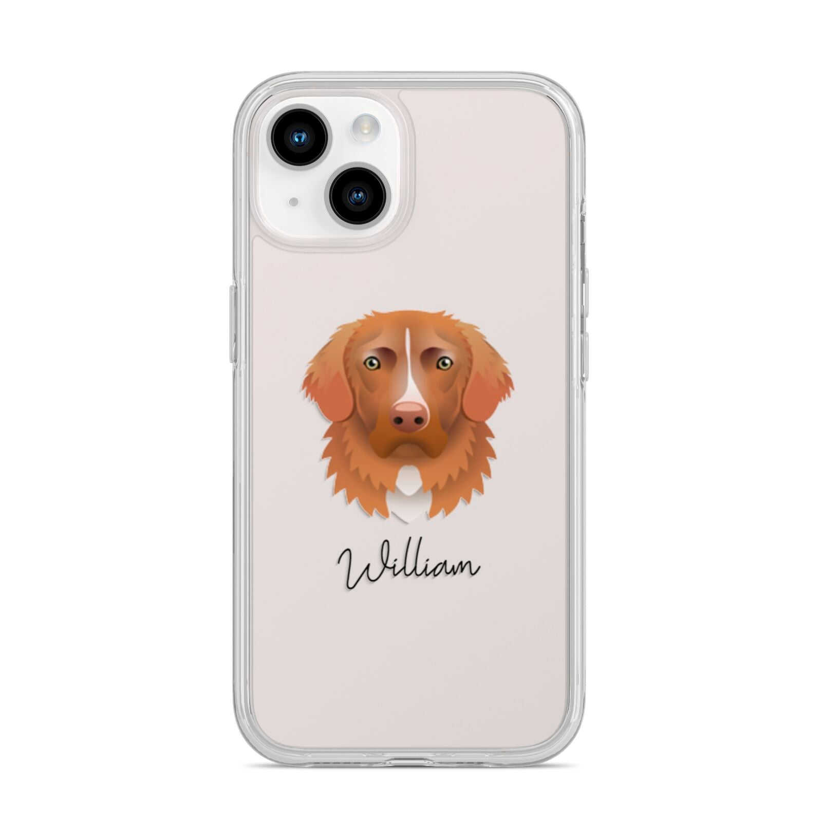 Nova Scotia Duck Tolling Retriever Personalised iPhone 14 Clear Tough Case Starlight