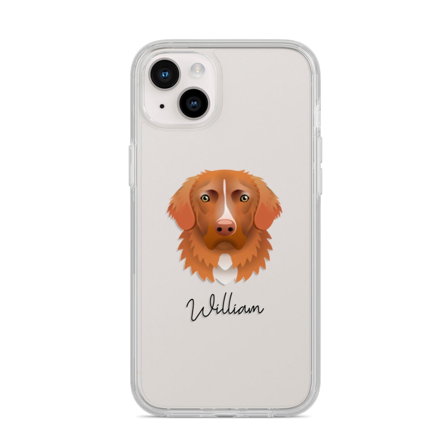 Nova Scotia Duck Tolling Retriever Personalised iPhone 14 Plus Clear Tough Case Starlight