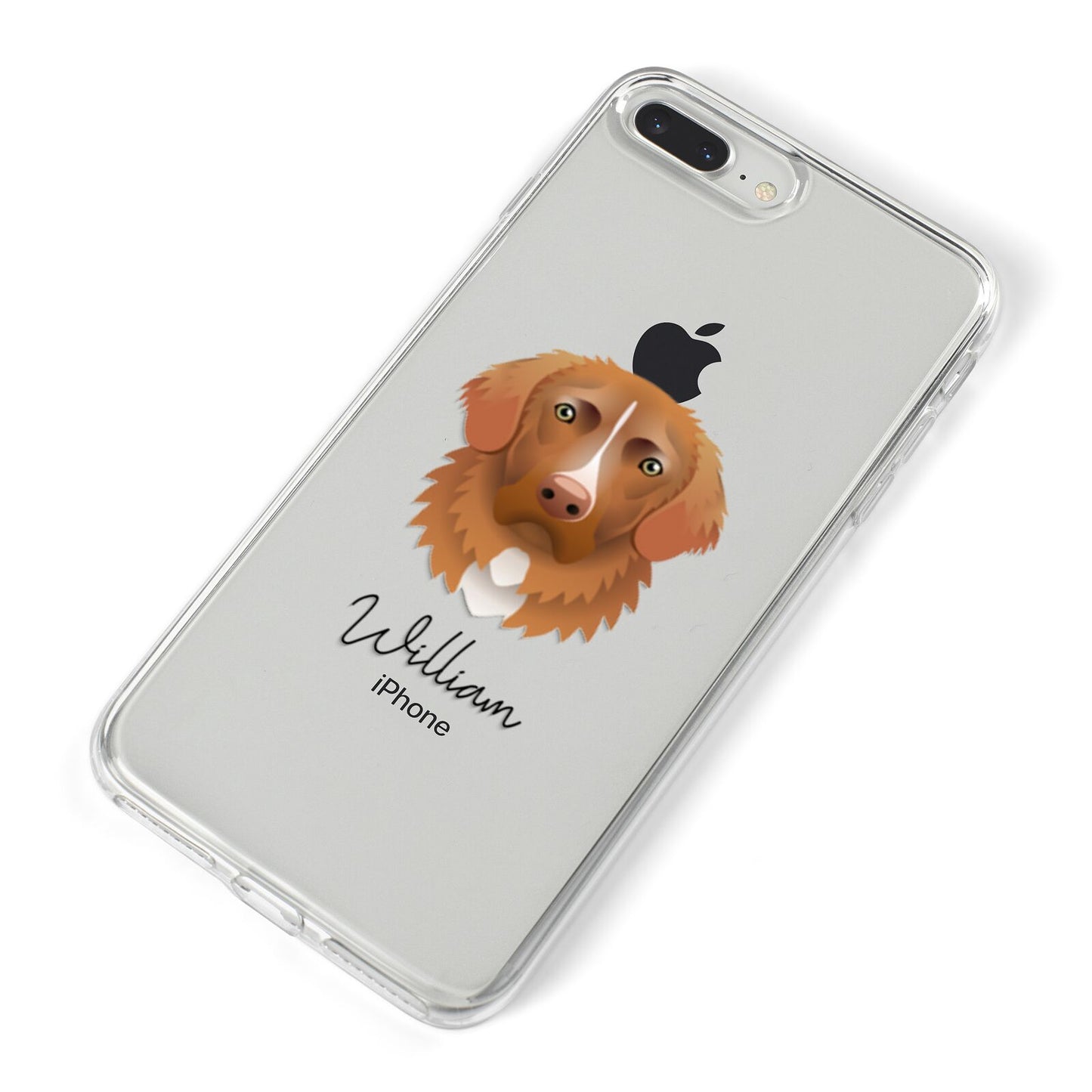 Nova Scotia Duck Tolling Retriever Personalised iPhone 8 Plus Bumper Case on Silver iPhone Alternative Image