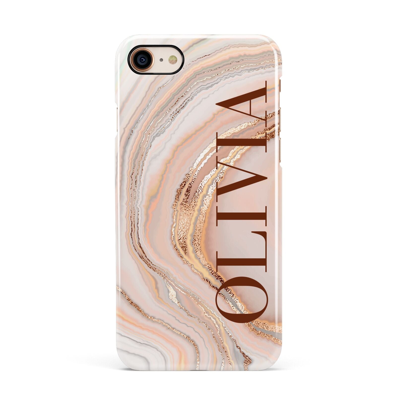 Nude Agate Apple iPhone 7 8 3D Snap Case