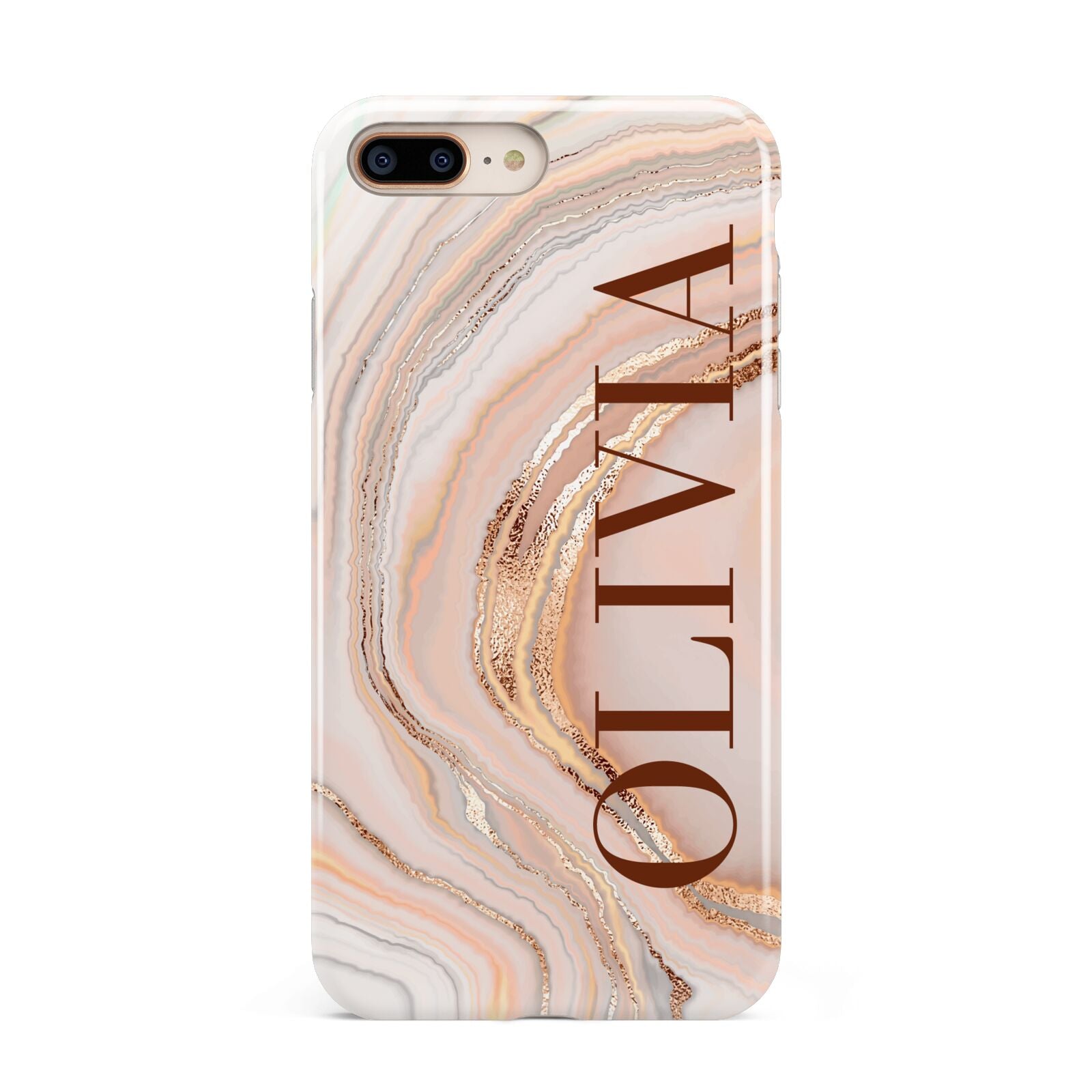 Nude Agate Apple iPhone 7 8 Plus 3D Tough Case