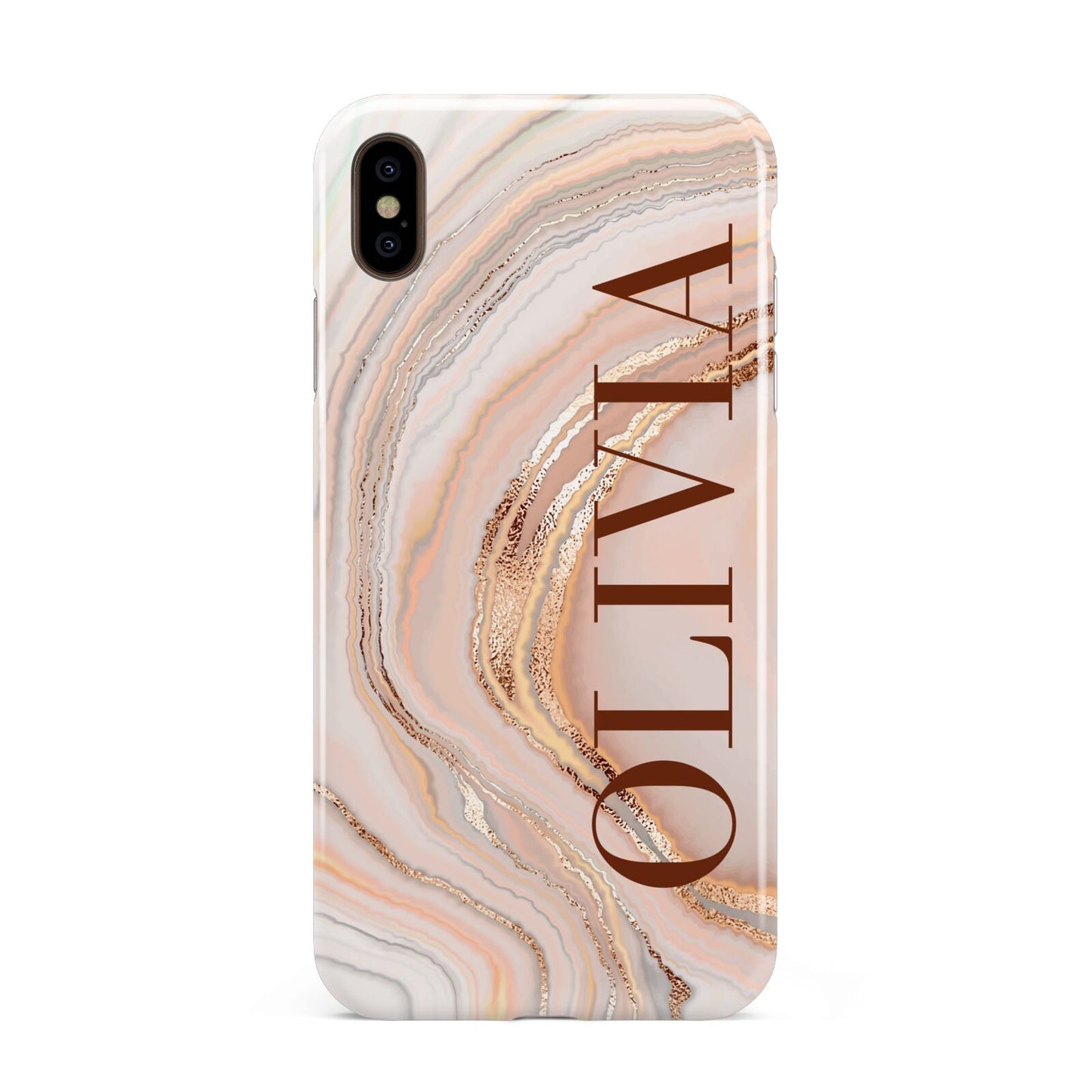 Nude Agate Apple iPhone Xs Max 3D Tough Case