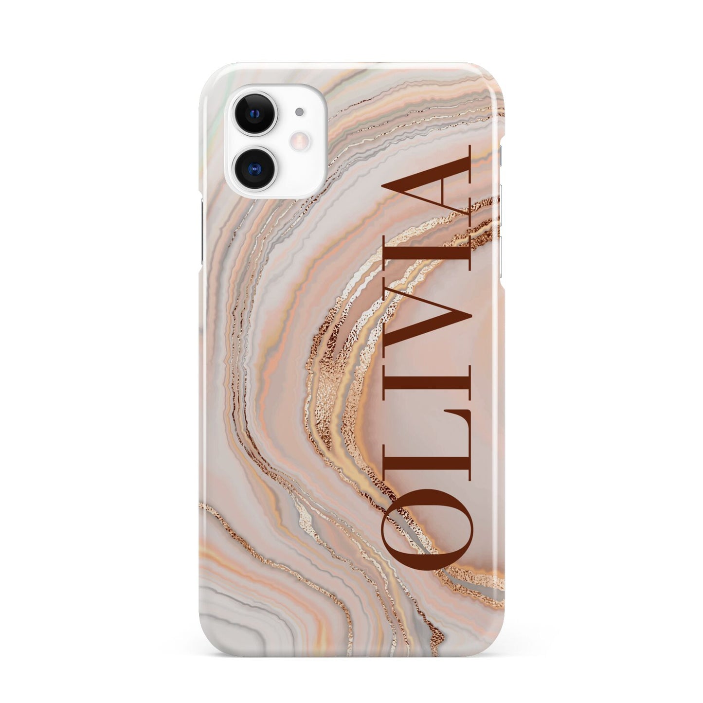 Nude Agate iPhone 11 3D Snap Case