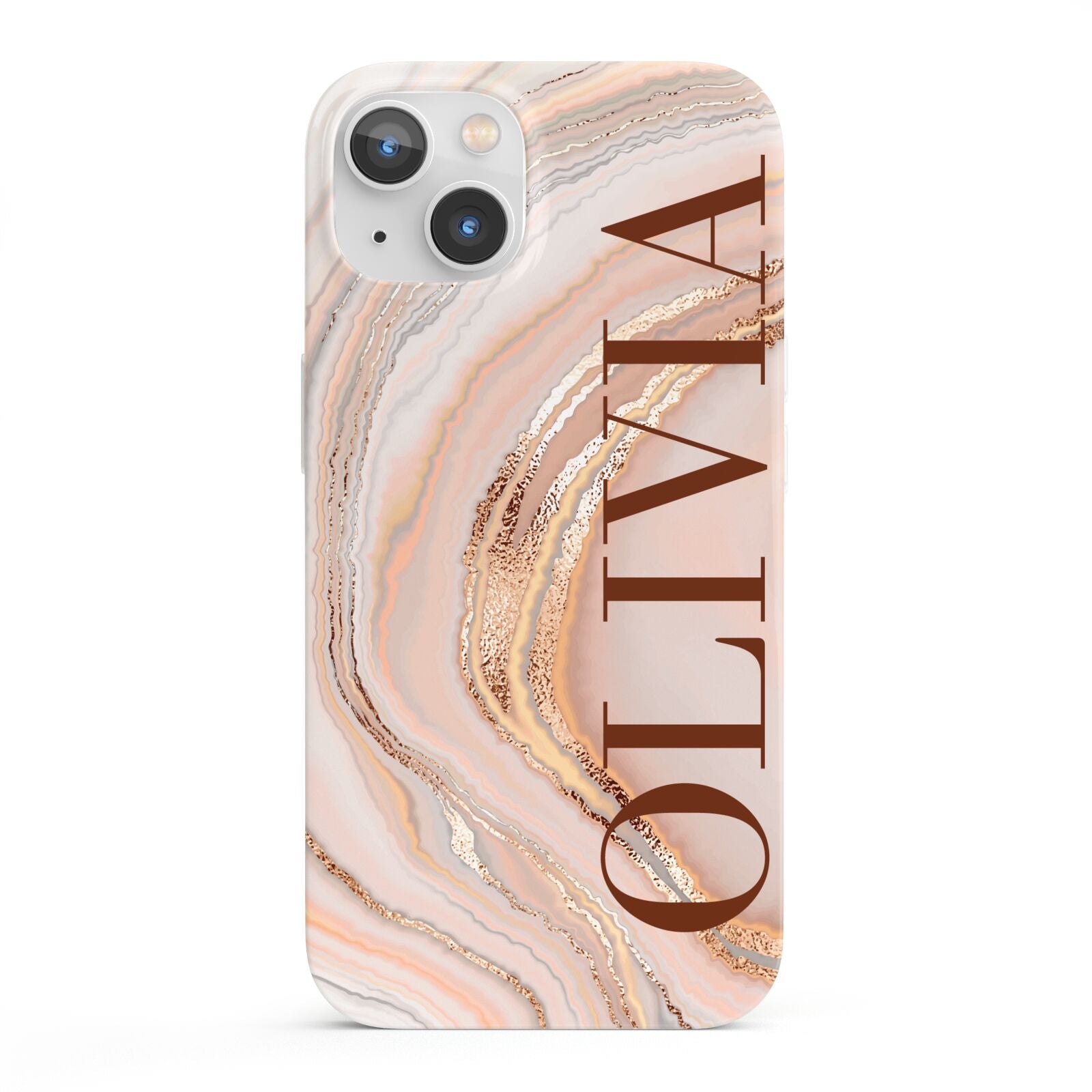 Nude Agate iPhone 13 Full Wrap 3D Snap Case