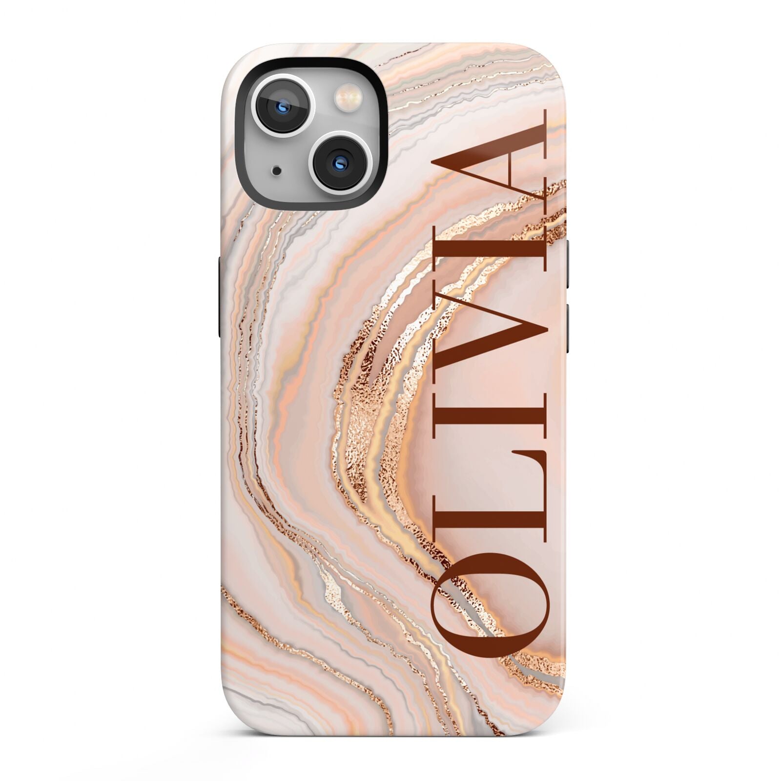 Nude Agate iPhone 13 Full Wrap 3D Tough Case