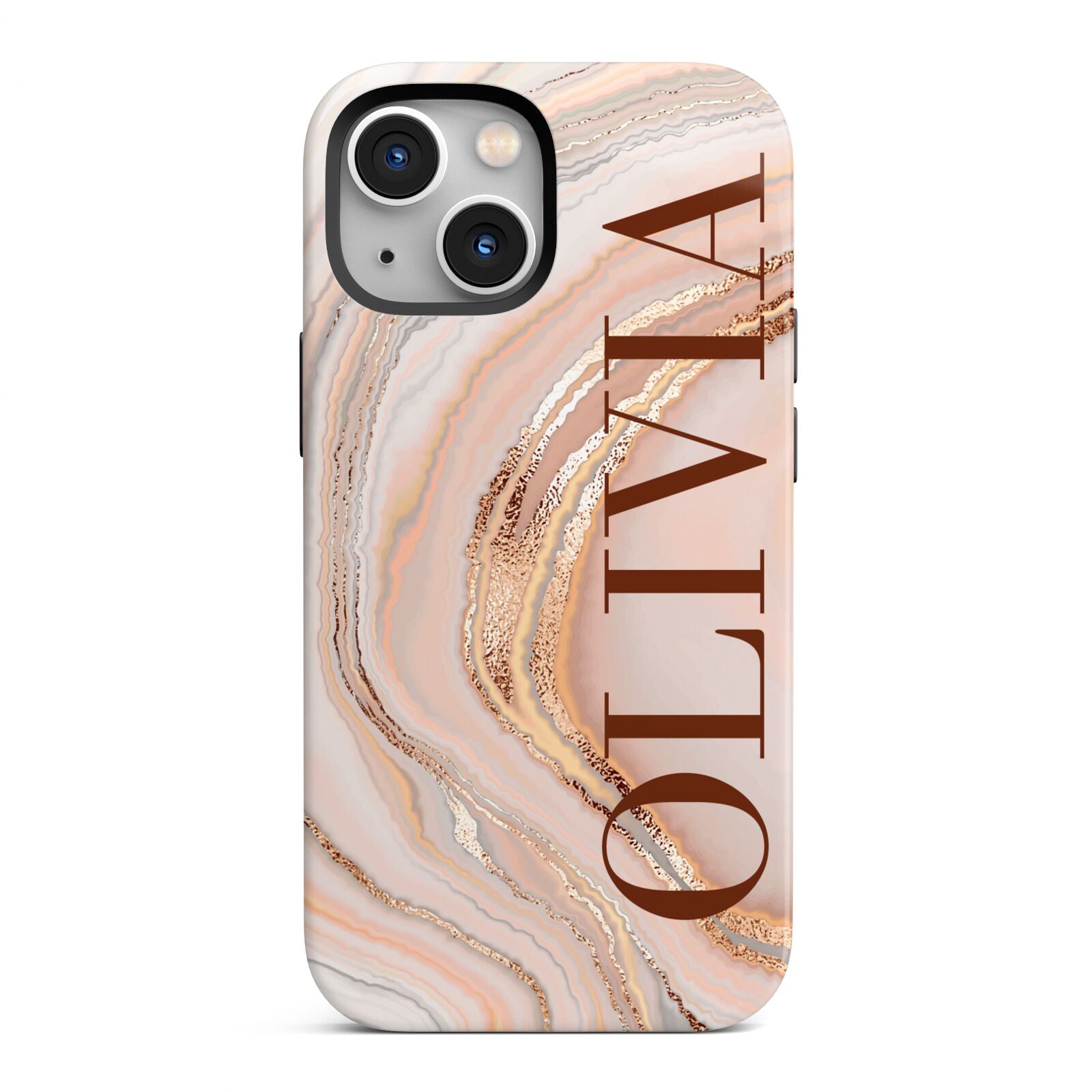 Nude Agate iPhone 13 Mini Full Wrap 3D Tough Case