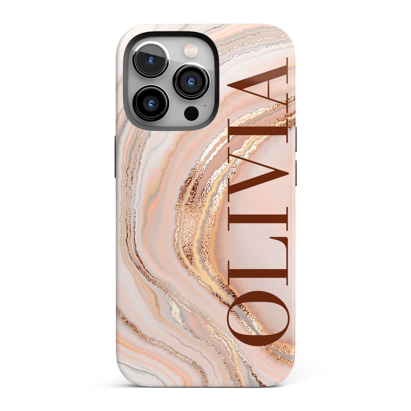 Nude Agate iPhone 13 Pro Full Wrap 3D Tough Case