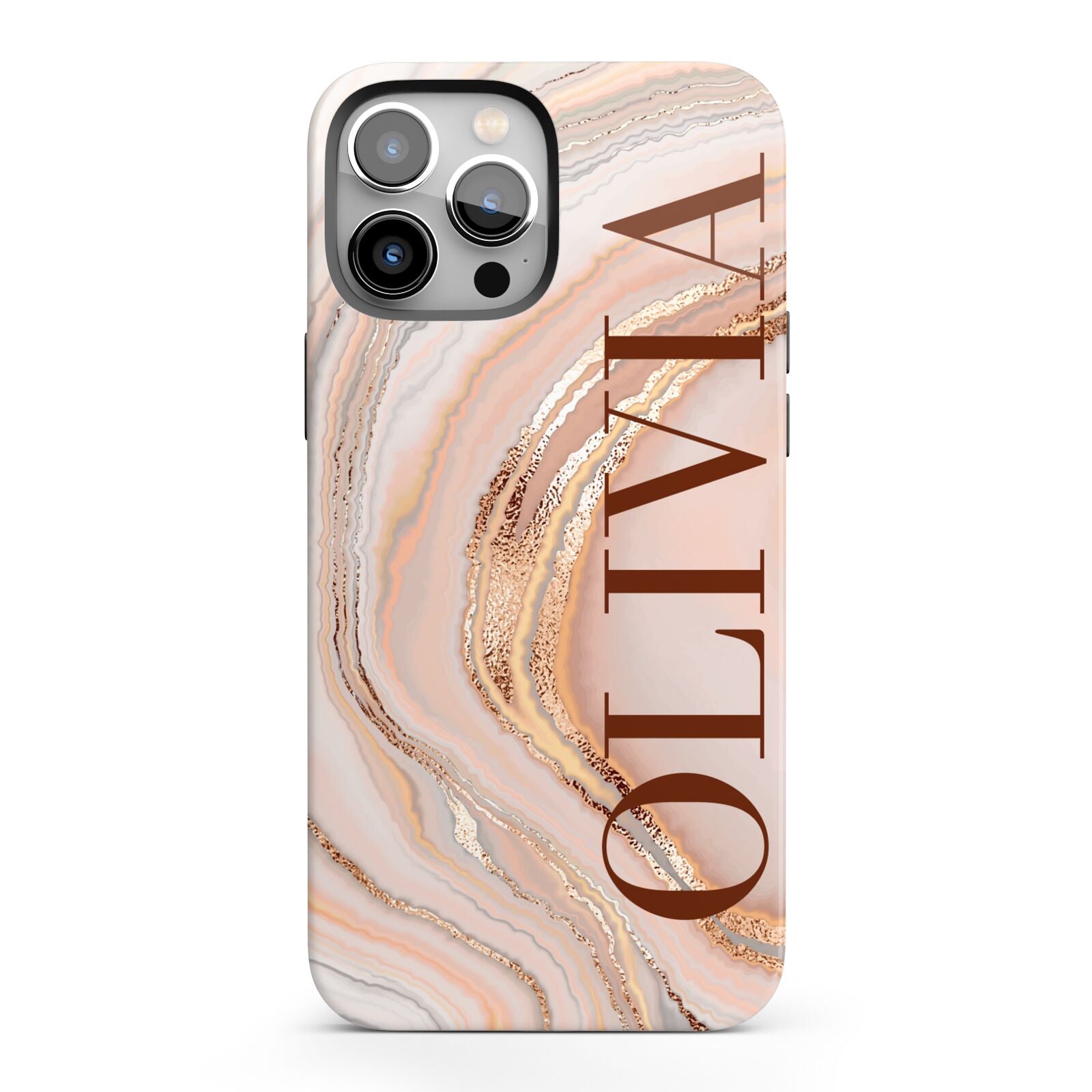 Nude Agate iPhone 13 Pro Max Full Wrap 3D Tough Case