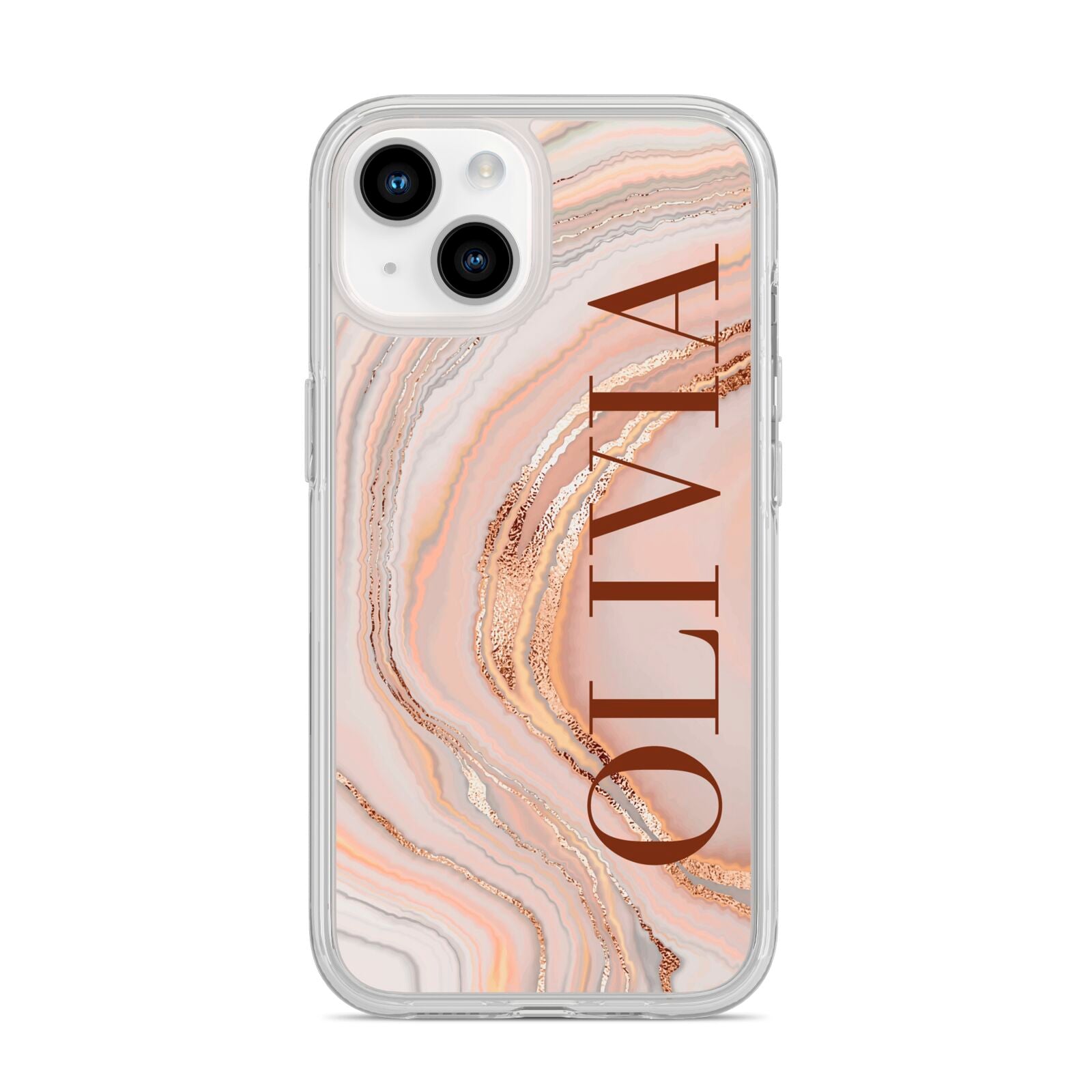 Nude Agate iPhone 14 Clear Tough Case Starlight