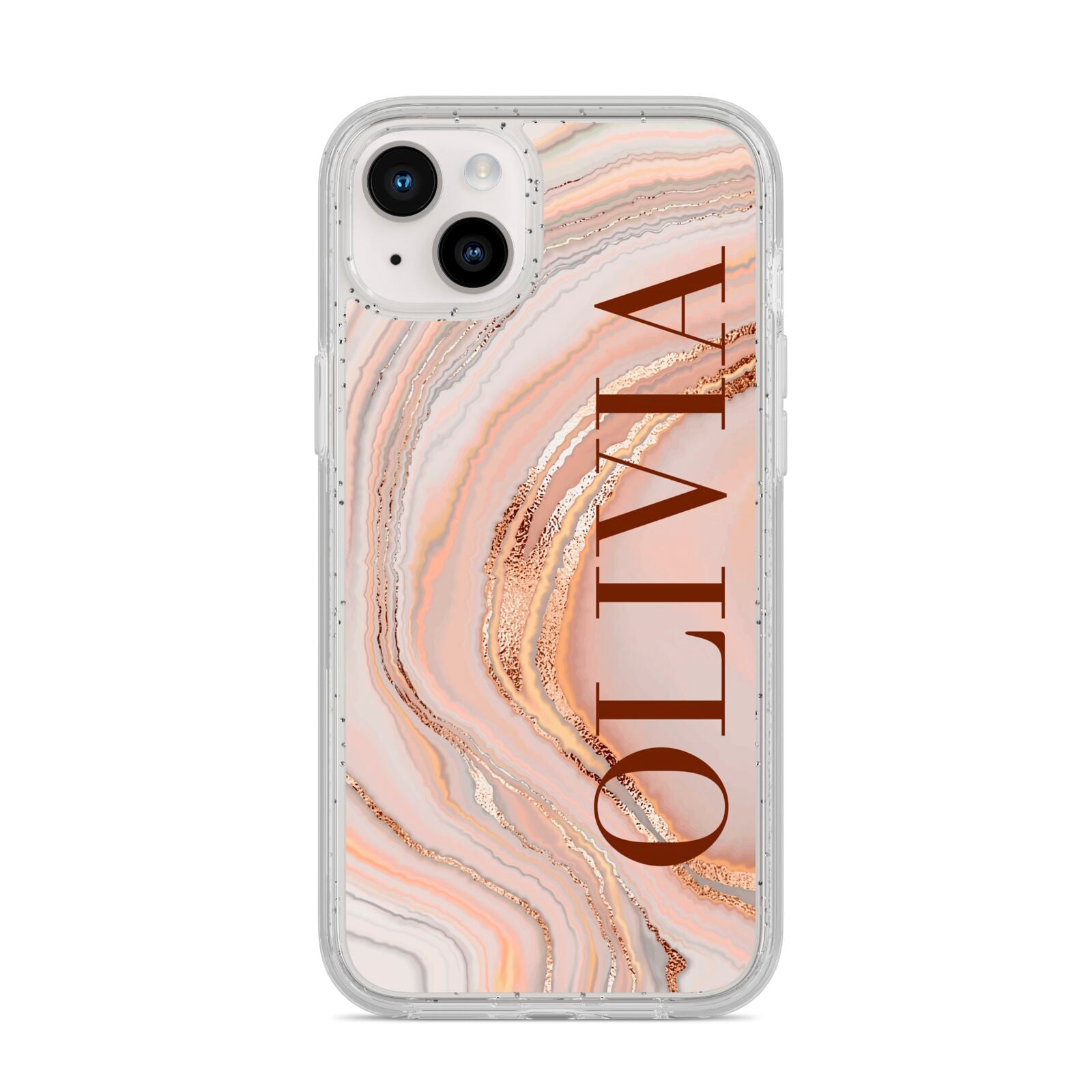 Nude Agate iPhone 14 Plus Glitter Tough Case Starlight