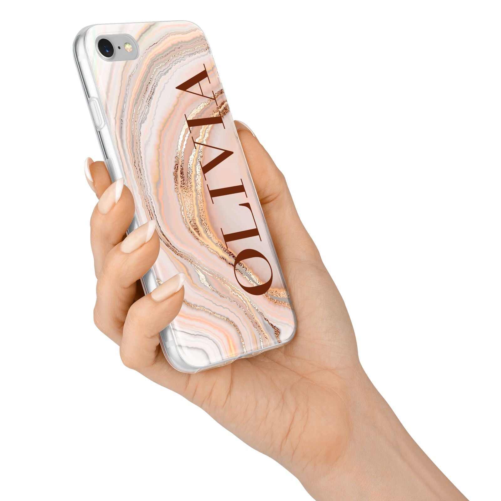 Nude Agate iPhone 7 Bumper Case on Silver iPhone Alternative Image