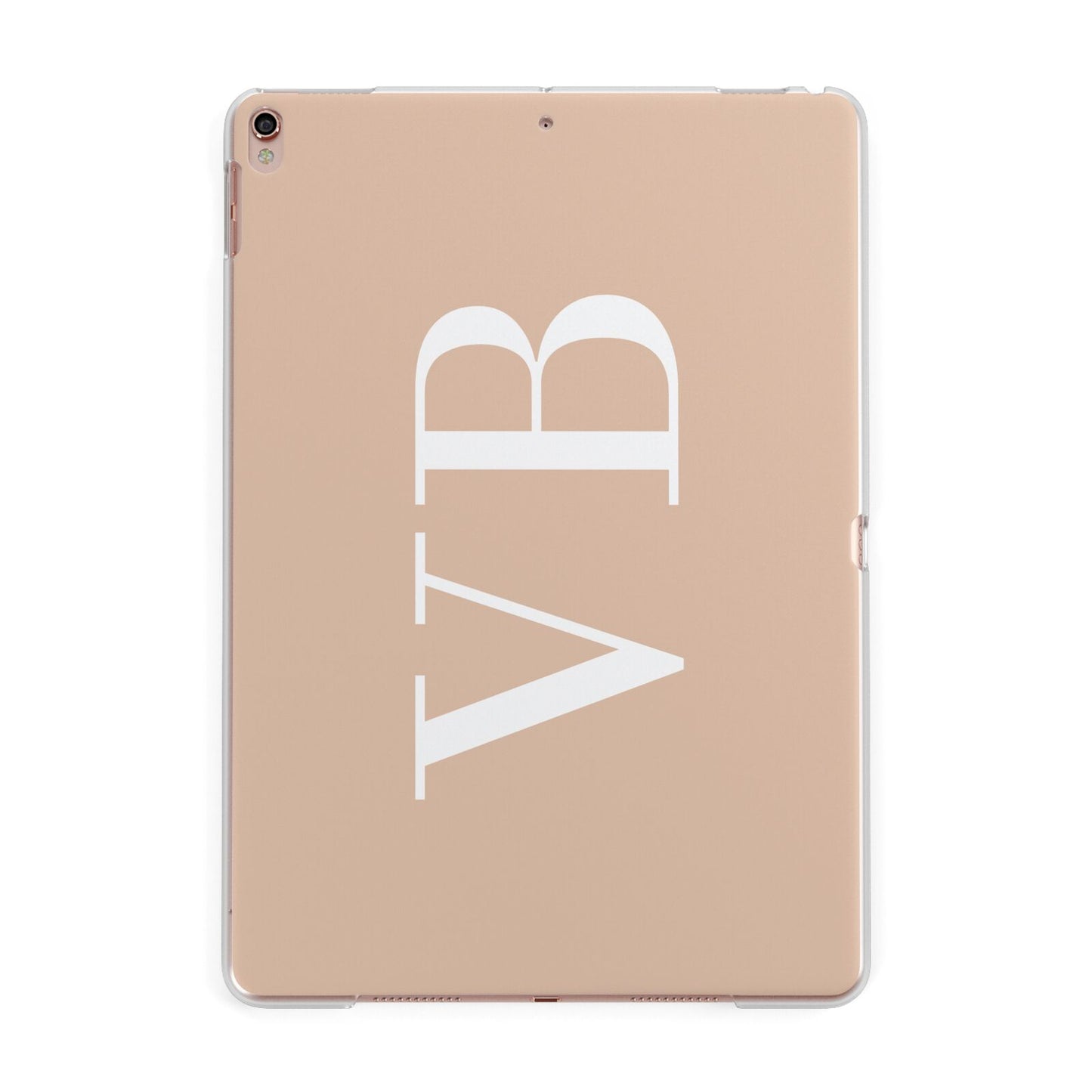 Nude And White Personalised Apple iPad Rose Gold Case