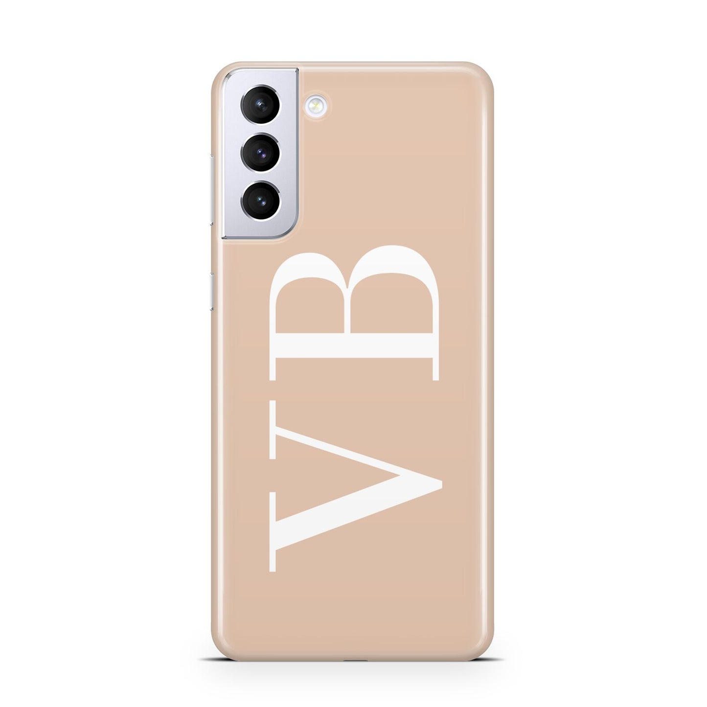 Nude And White Personalised Samsung S21 Plus Case