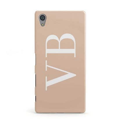 Nude And White Personalised Sony Xperia Case