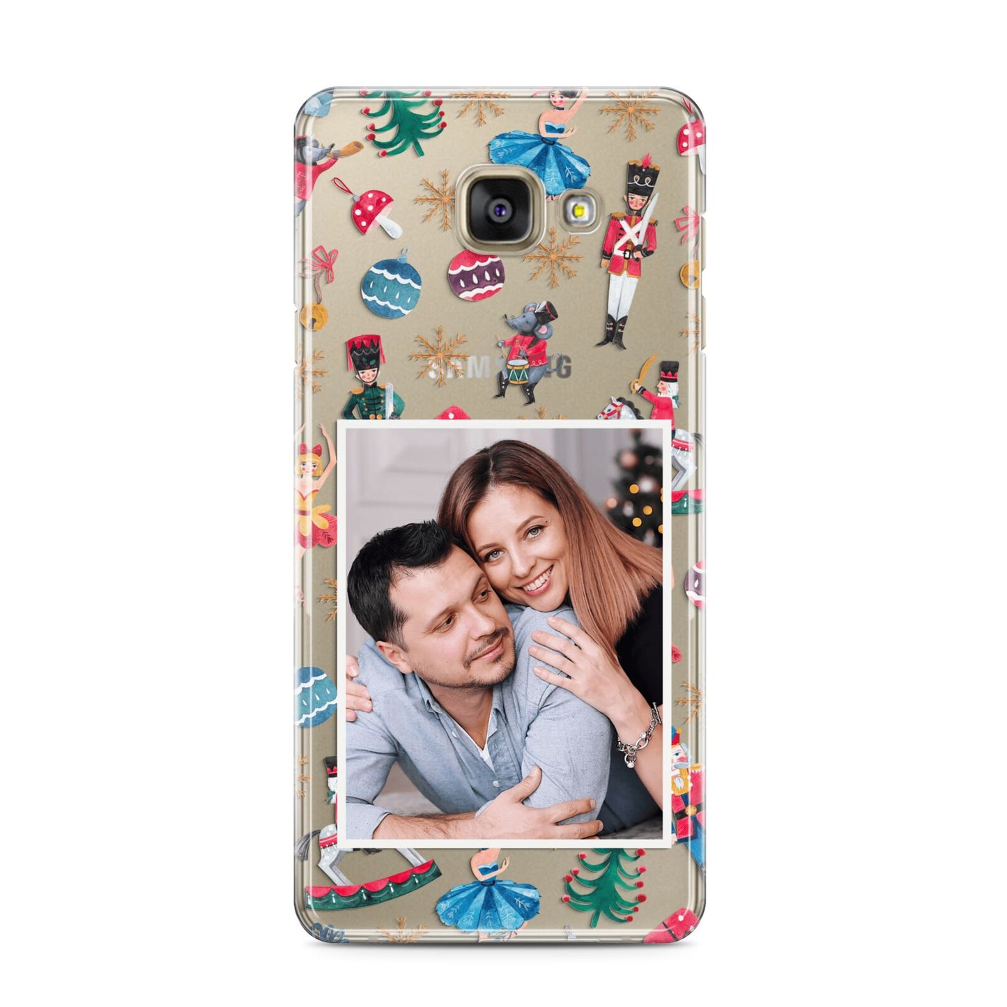 Nutcracker Personalised Photo Samsung Galaxy A3 2016 Case on gold phone