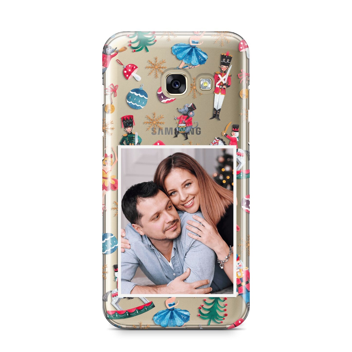 Nutcracker Personalised Photo Samsung Galaxy A3 2017 Case on gold phone