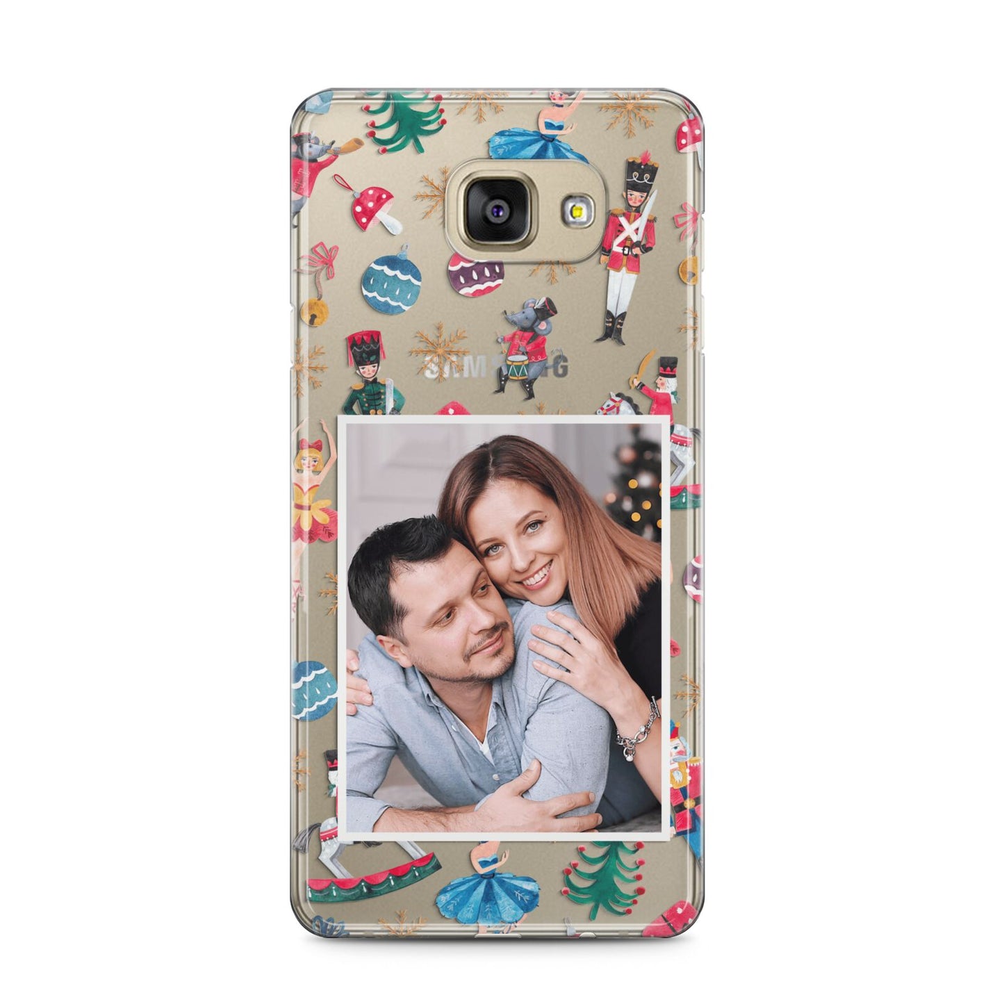 Nutcracker Personalised Photo Samsung Galaxy A5 2016 Case on gold phone