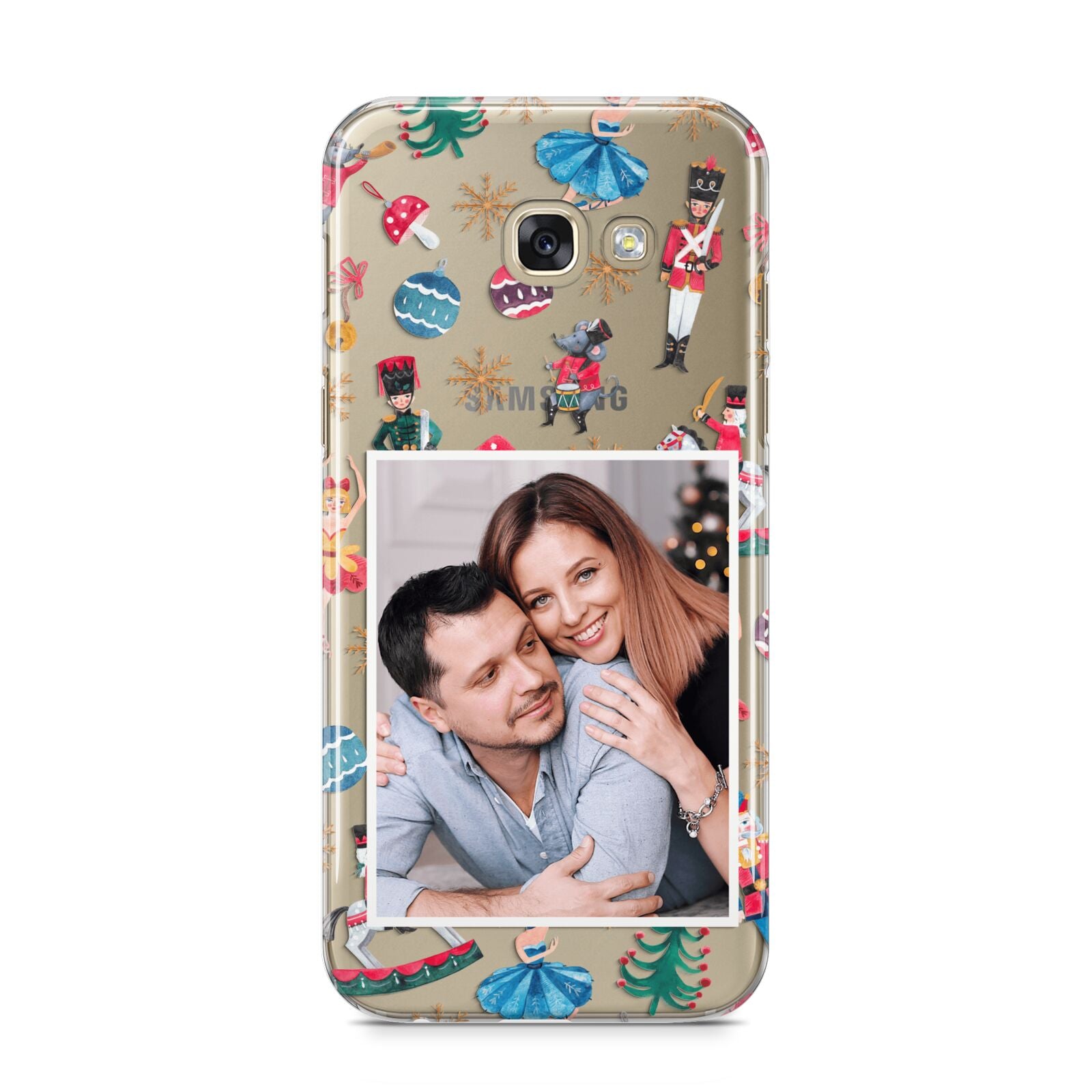 Nutcracker Personalised Photo Samsung Galaxy A5 2017 Case on gold phone