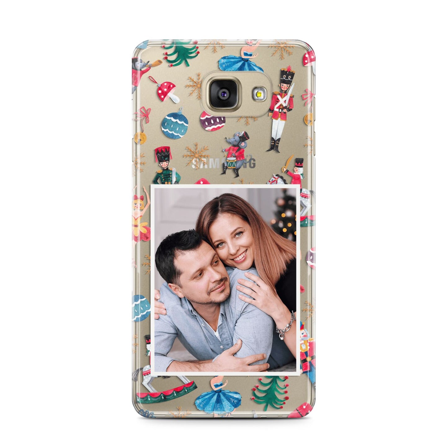 Nutcracker Personalised Photo Samsung Galaxy A7 2016 Case on gold phone