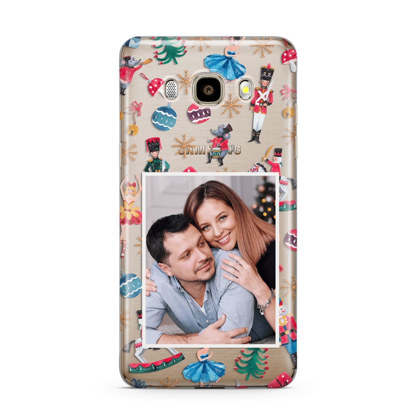 Nutcracker Personalised Photo Samsung Galaxy J7 2016 Case on gold phone