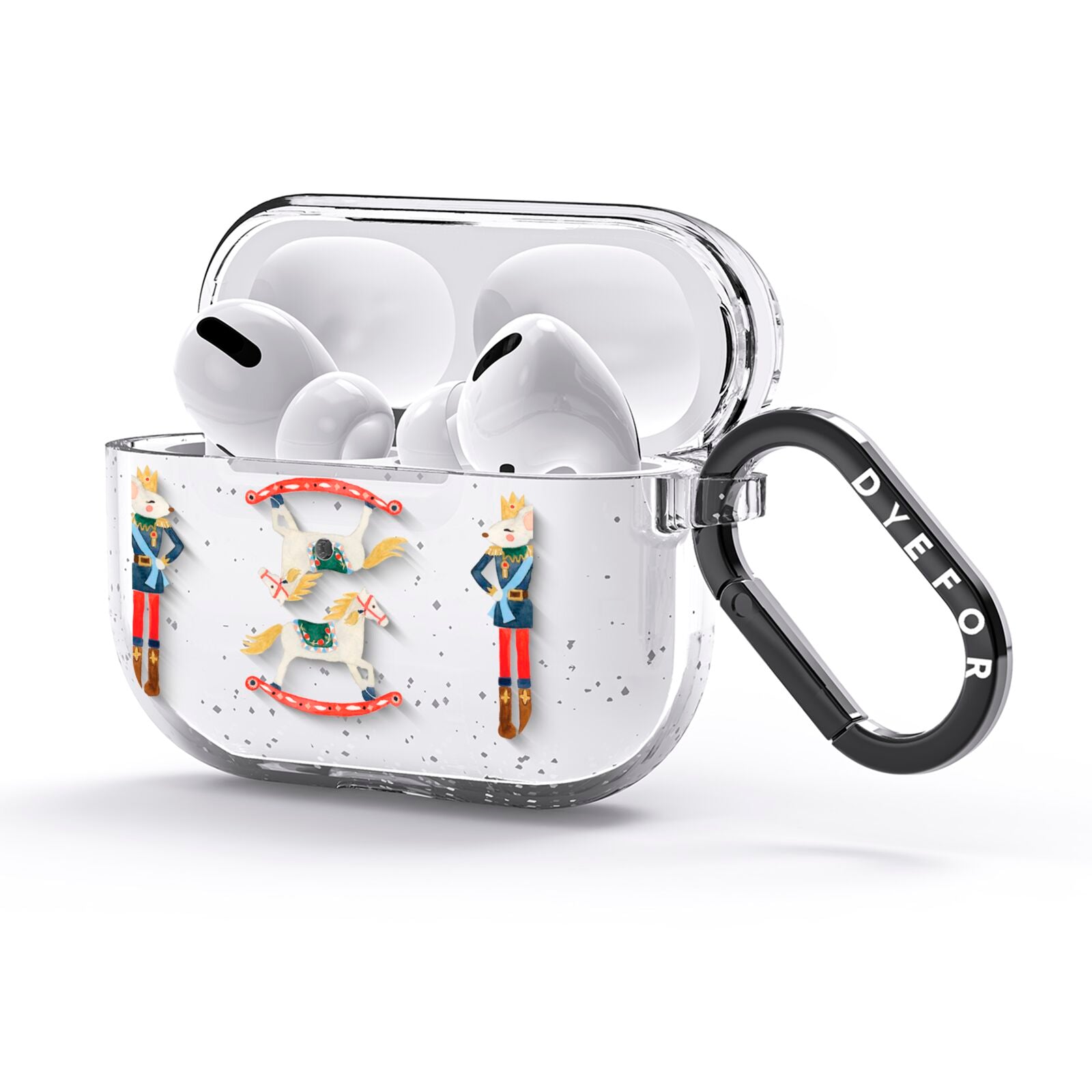 Nutcracker Rocking Horse AirPods Glitter Case 3rd Gen Side Image