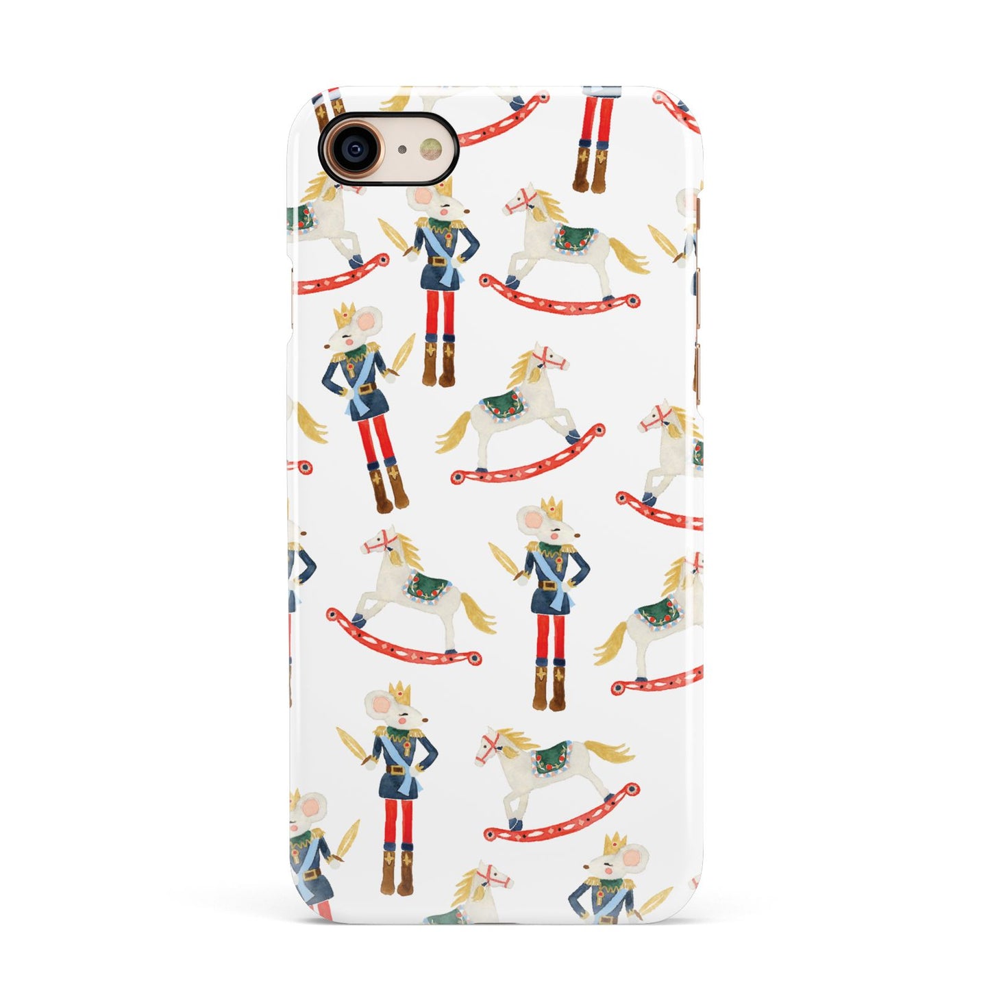 Nutcracker Rocking Horse Apple iPhone 7 8 3D Snap Case