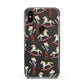 Nutcracker Rocking Horse Apple iPhone Xs Impact Case Black Edge on Black Phone