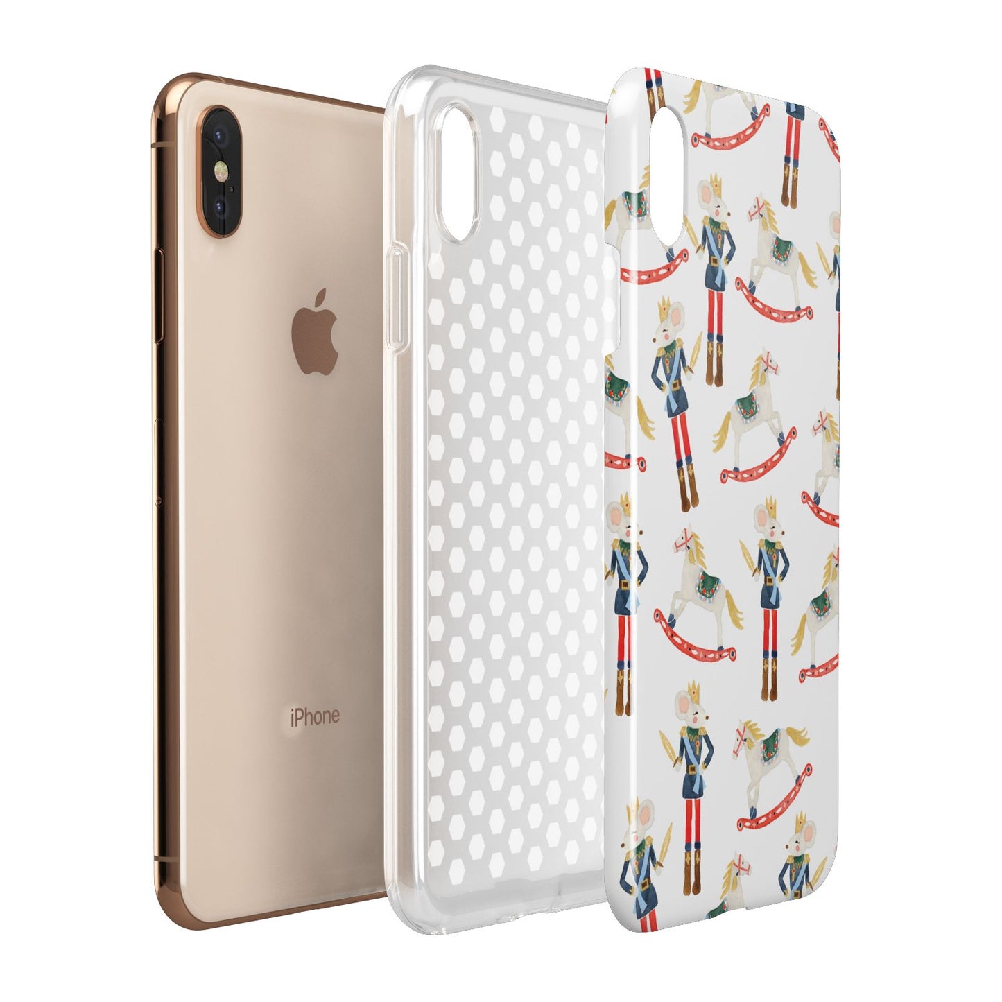 Nutcracker Rocking Horse Apple iPhone Xs Max 3D Tough Case Expanded View