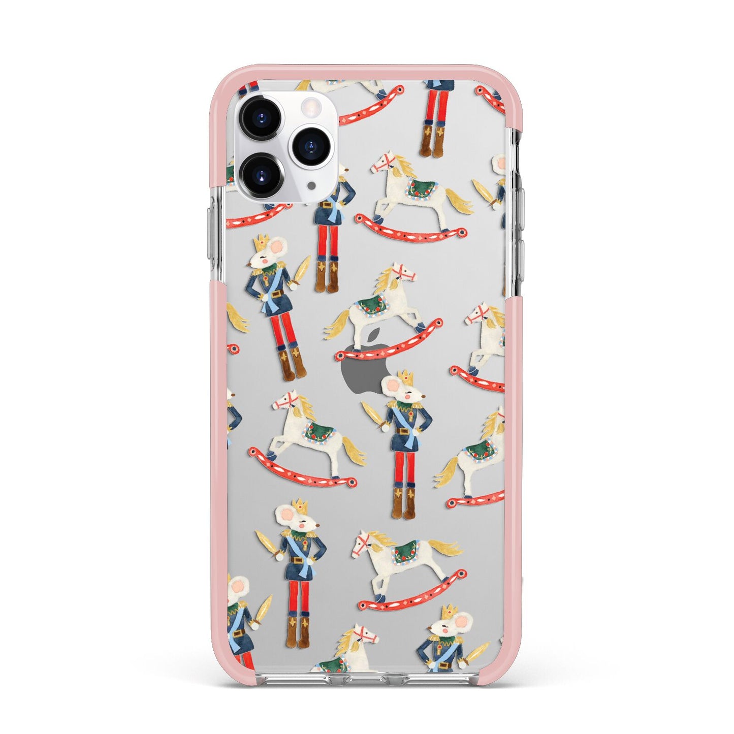 Nutcracker Rocking Horse iPhone 11 Pro Max Impact Pink Edge Case