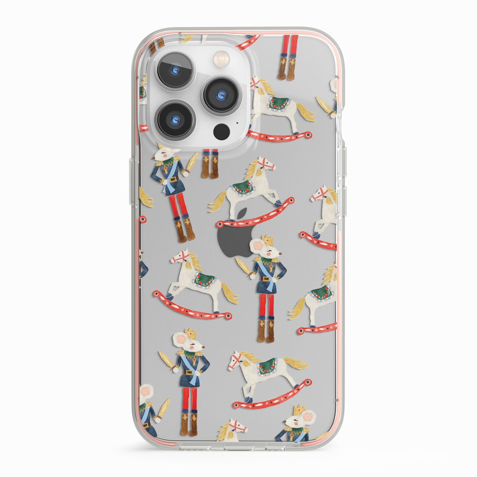 Nutcracker Rocking Horse iPhone 13 Pro TPU Impact Case with Pink Edges