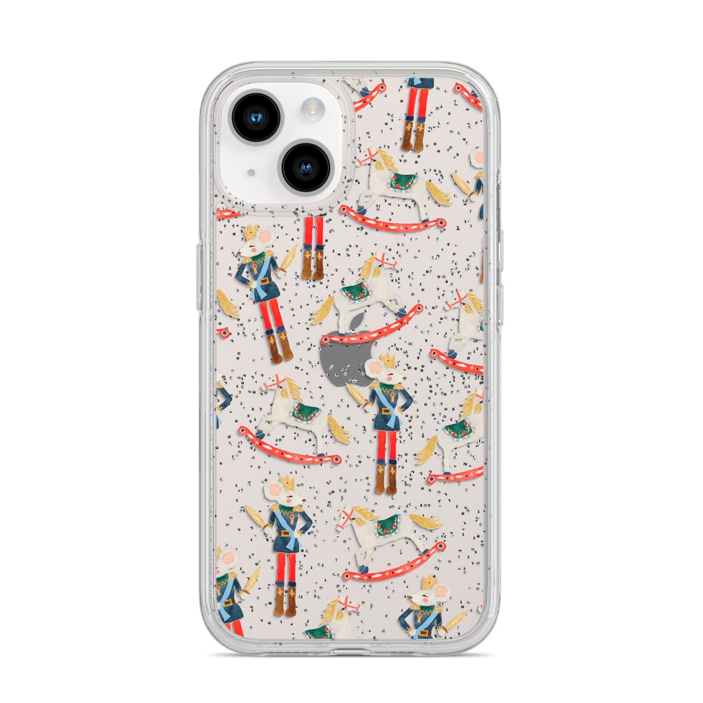 Nutcracker Rocking Horse iPhone 14 Glitter Tough Case Starlight