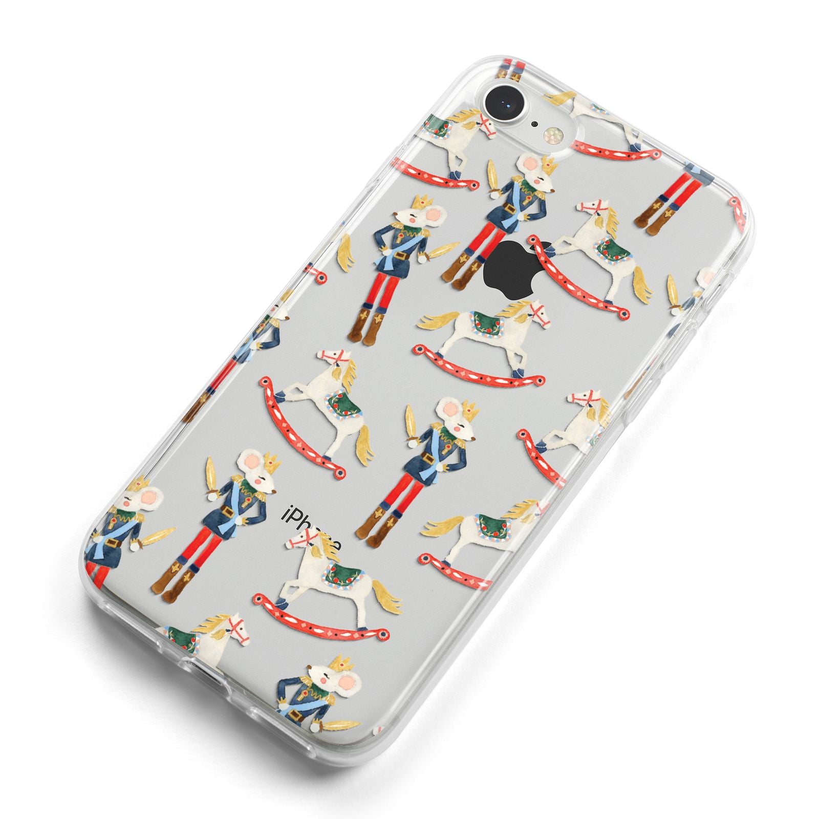 Nutcracker Rocking Horse iPhone 8 Bumper Case on Silver iPhone Alternative Image