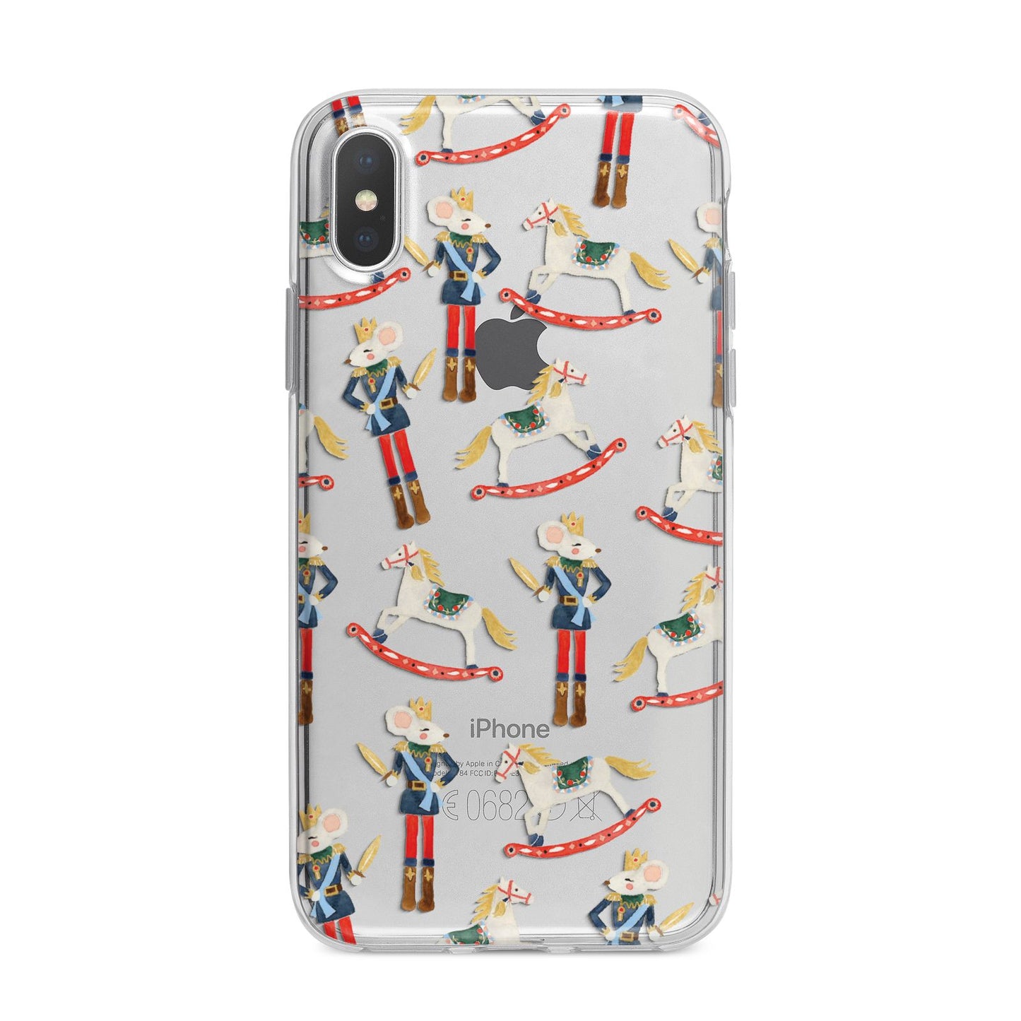 Nutcracker Rocking Horse iPhone X Bumper Case on Silver iPhone Alternative Image 1